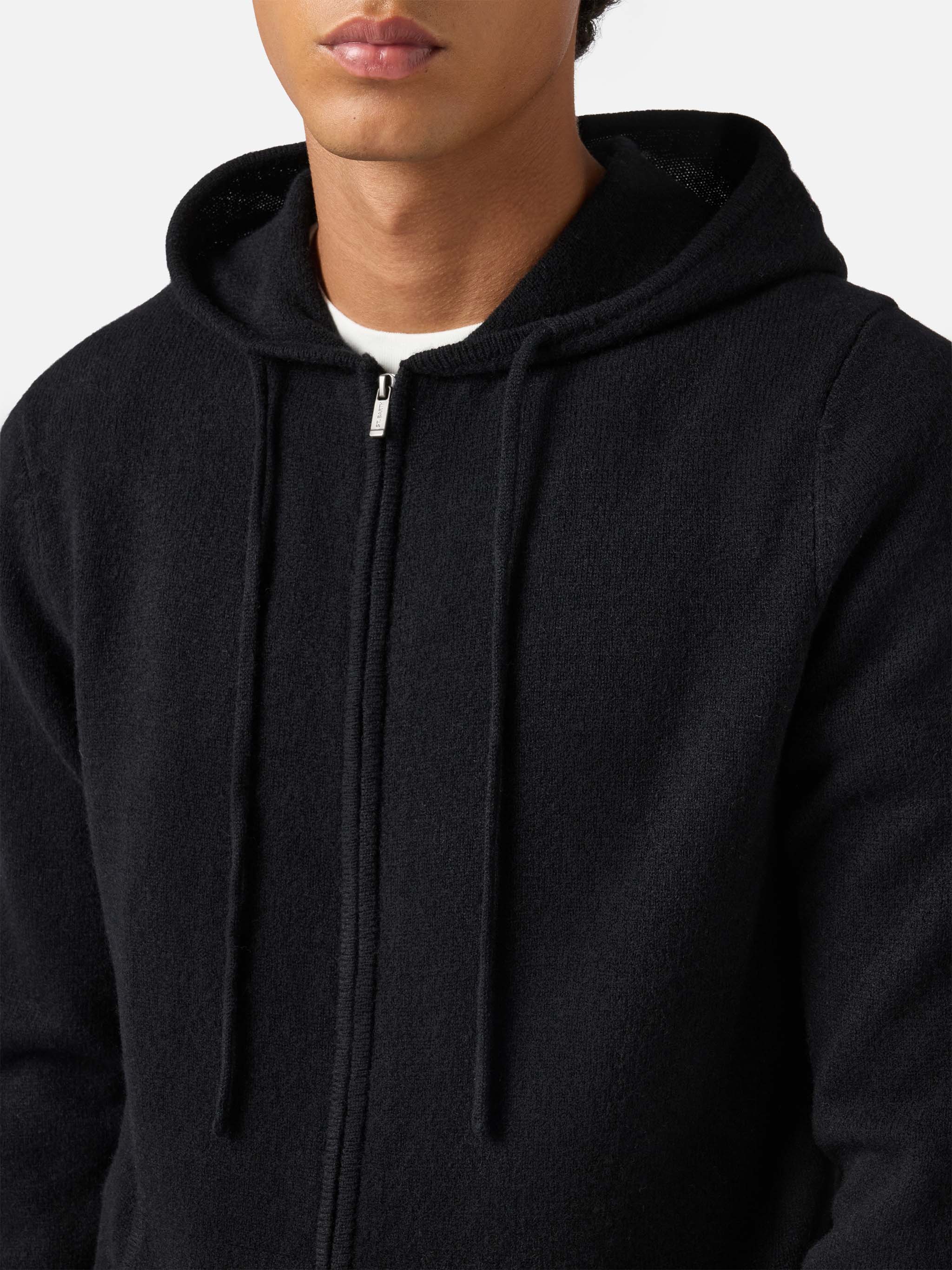 Notting hoodie in 100% lambswool black - Image 2