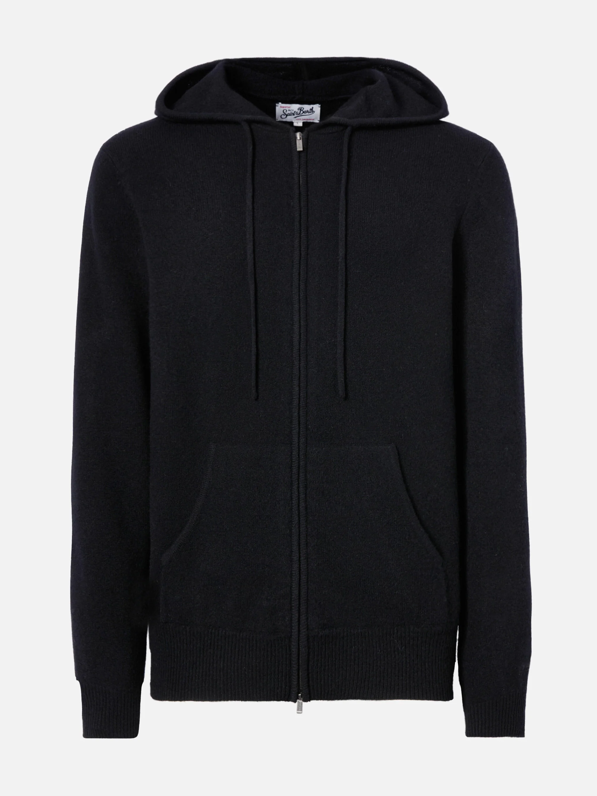 Notting hoodie in 100% lambswool black - Image 6