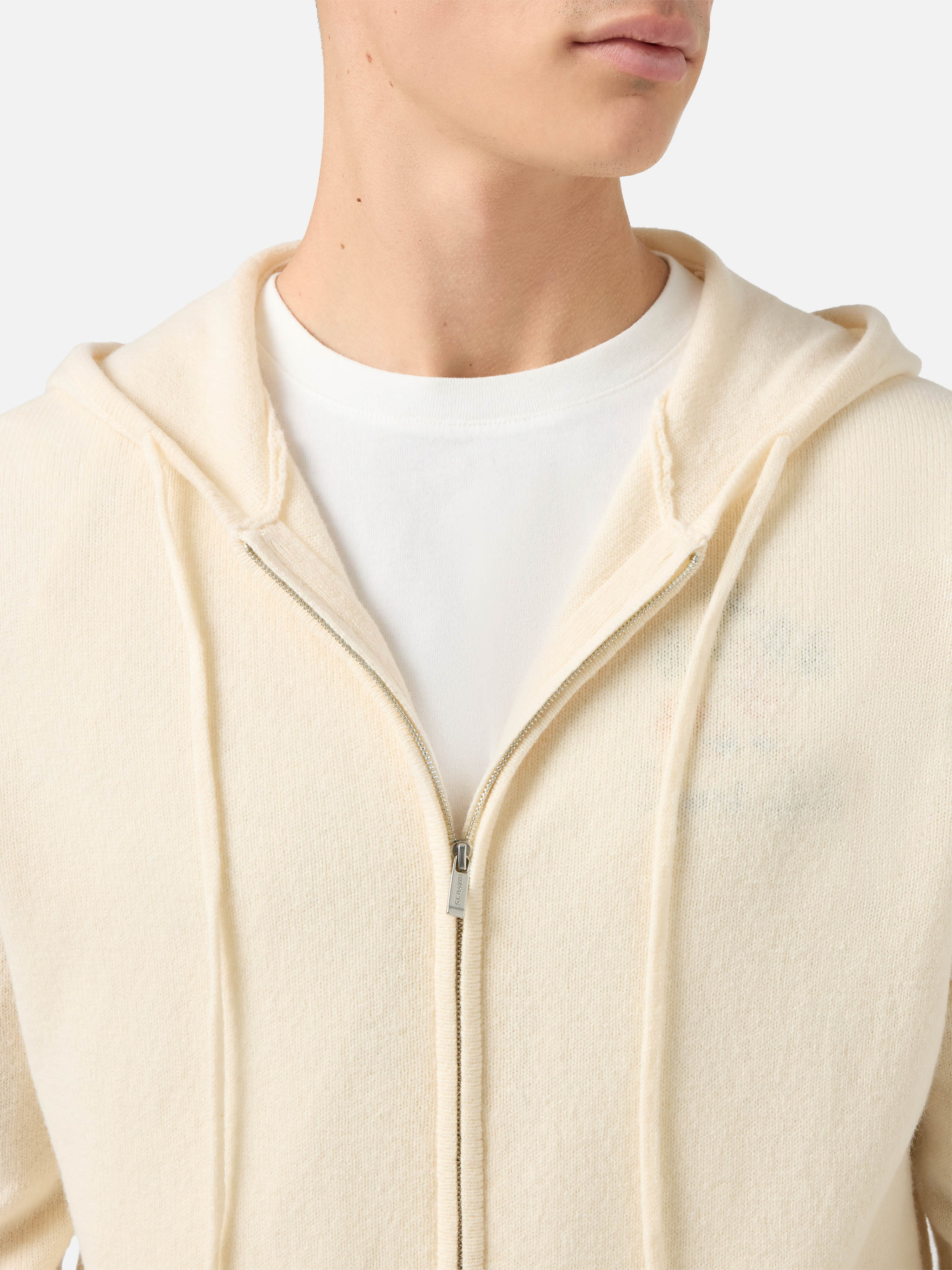 Notting hoodie in 100% lambswool white - Image 2