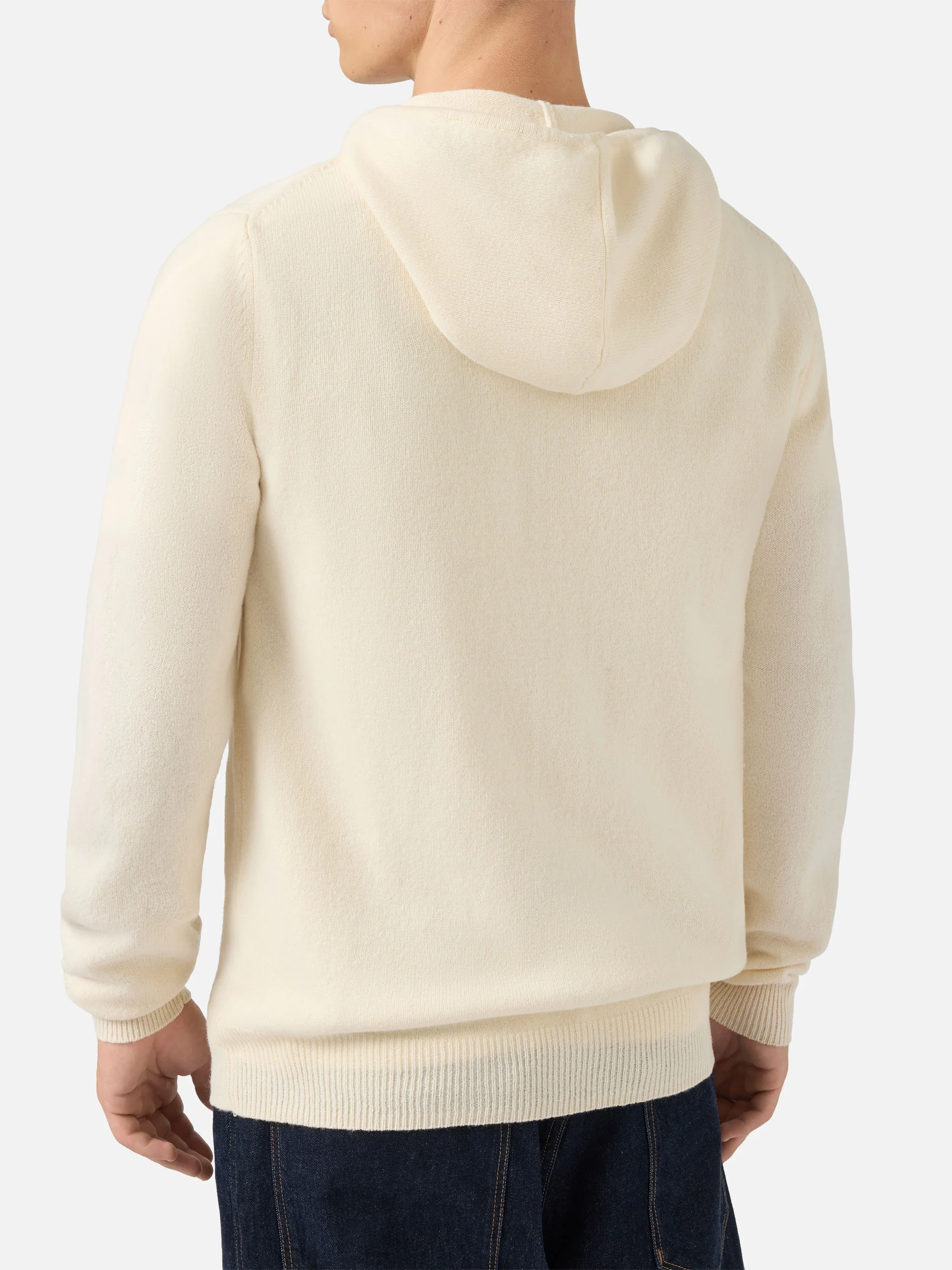 Notting hoodie in 100% lambswool white - Image 3