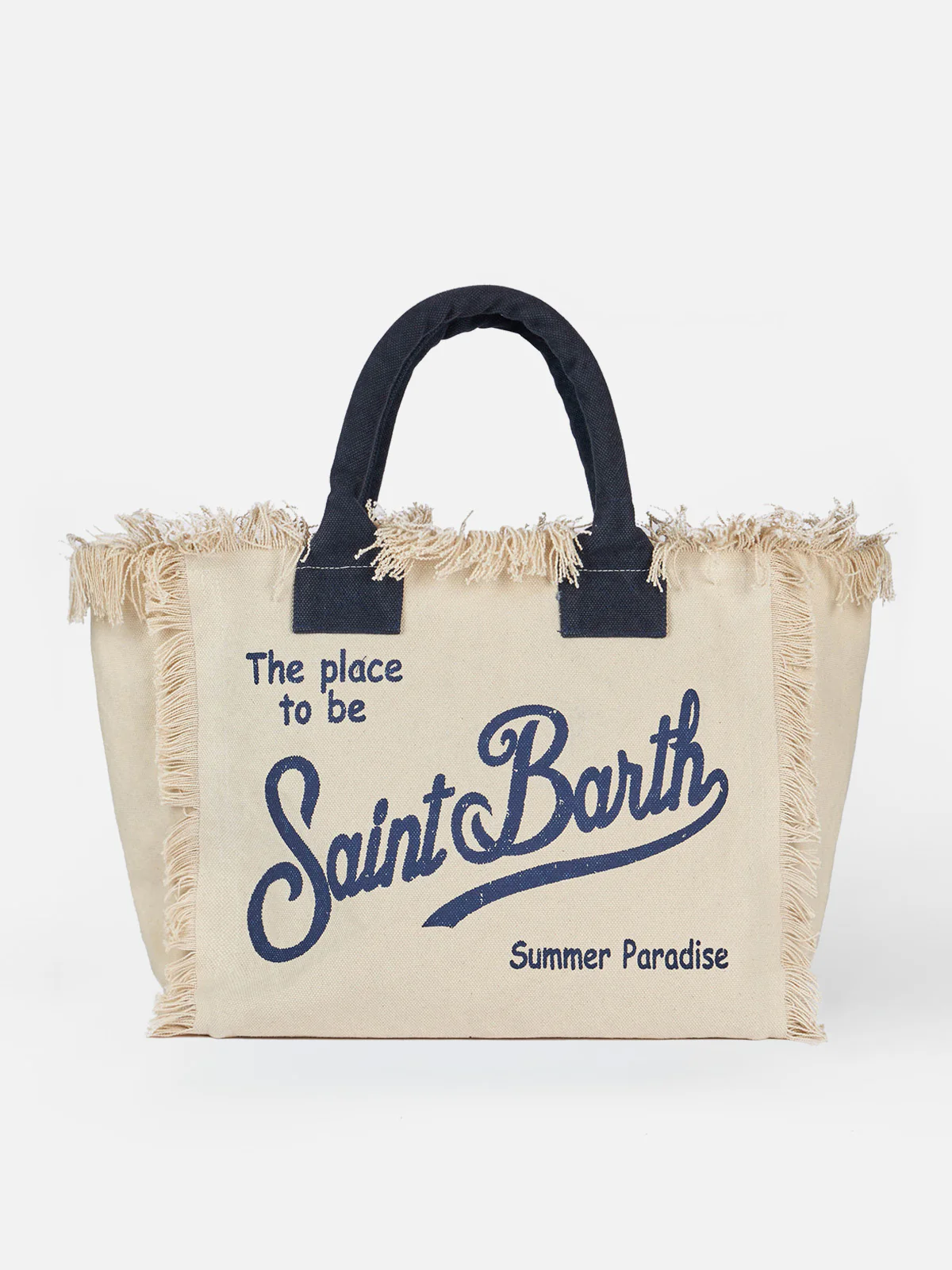Off-white cotton canvas Vanity tote bag