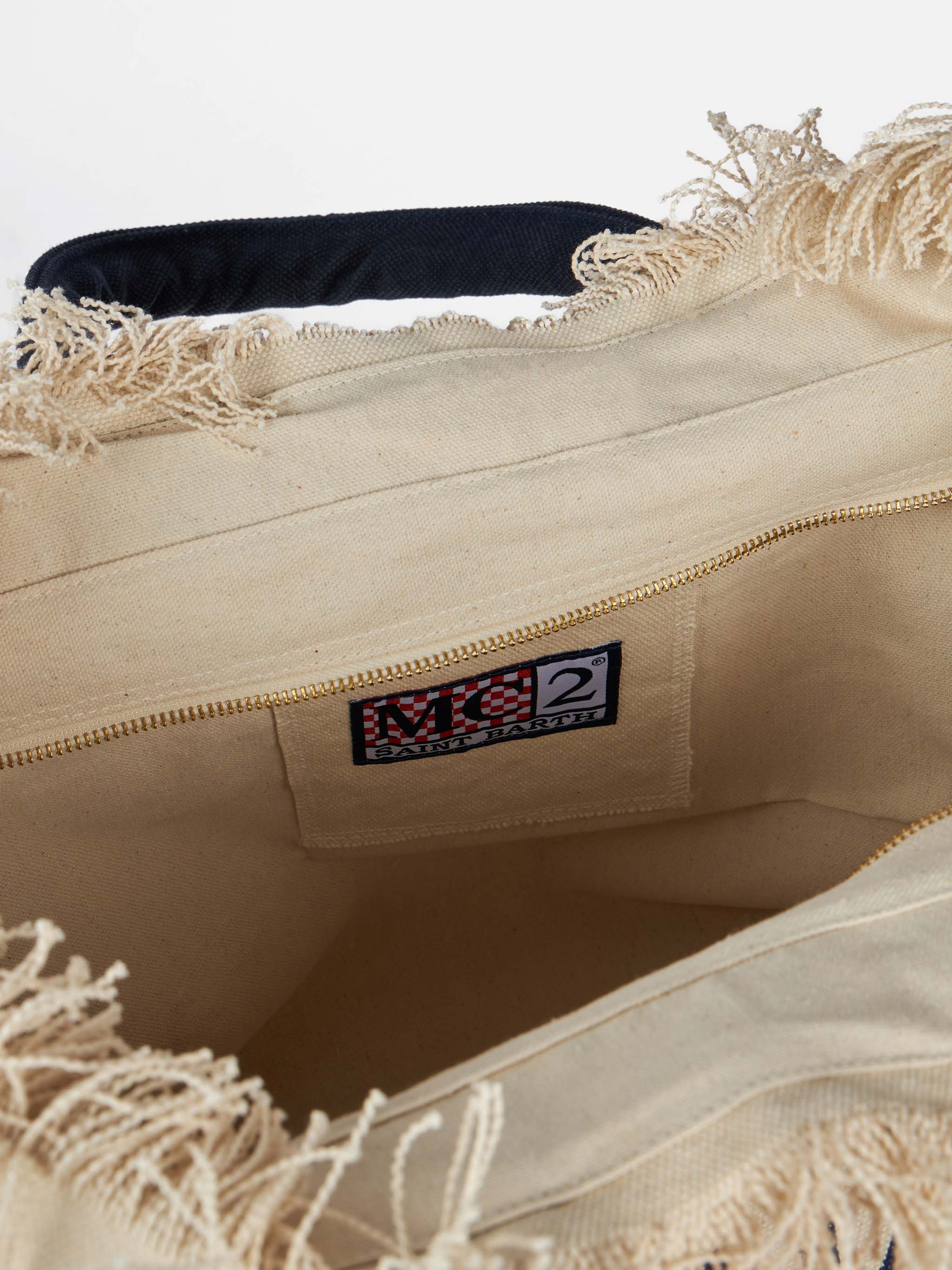 Off-white cotton canvas Vanity tote bag - Image 5