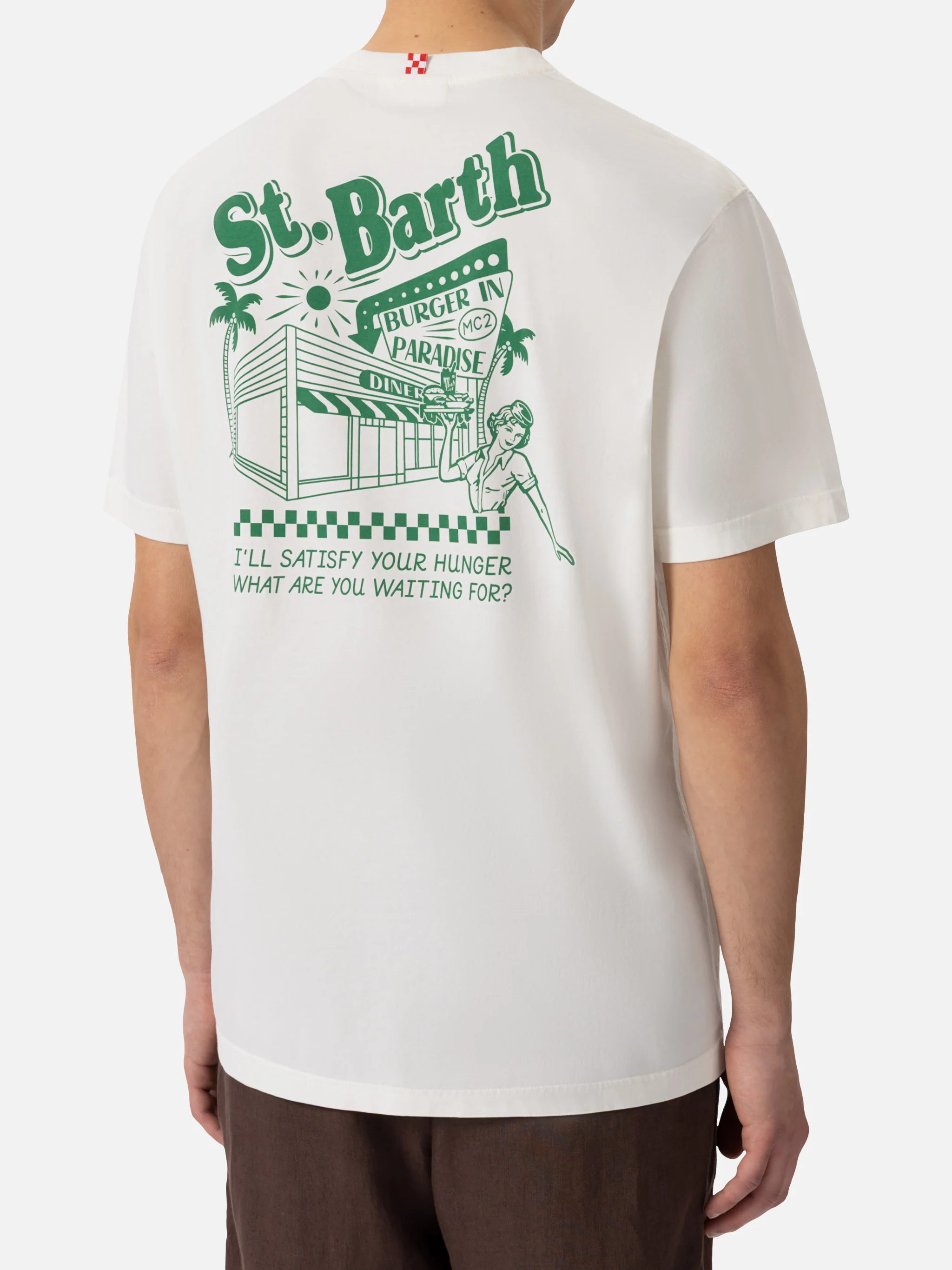 T-shirt with burger paradise print - Image 2
