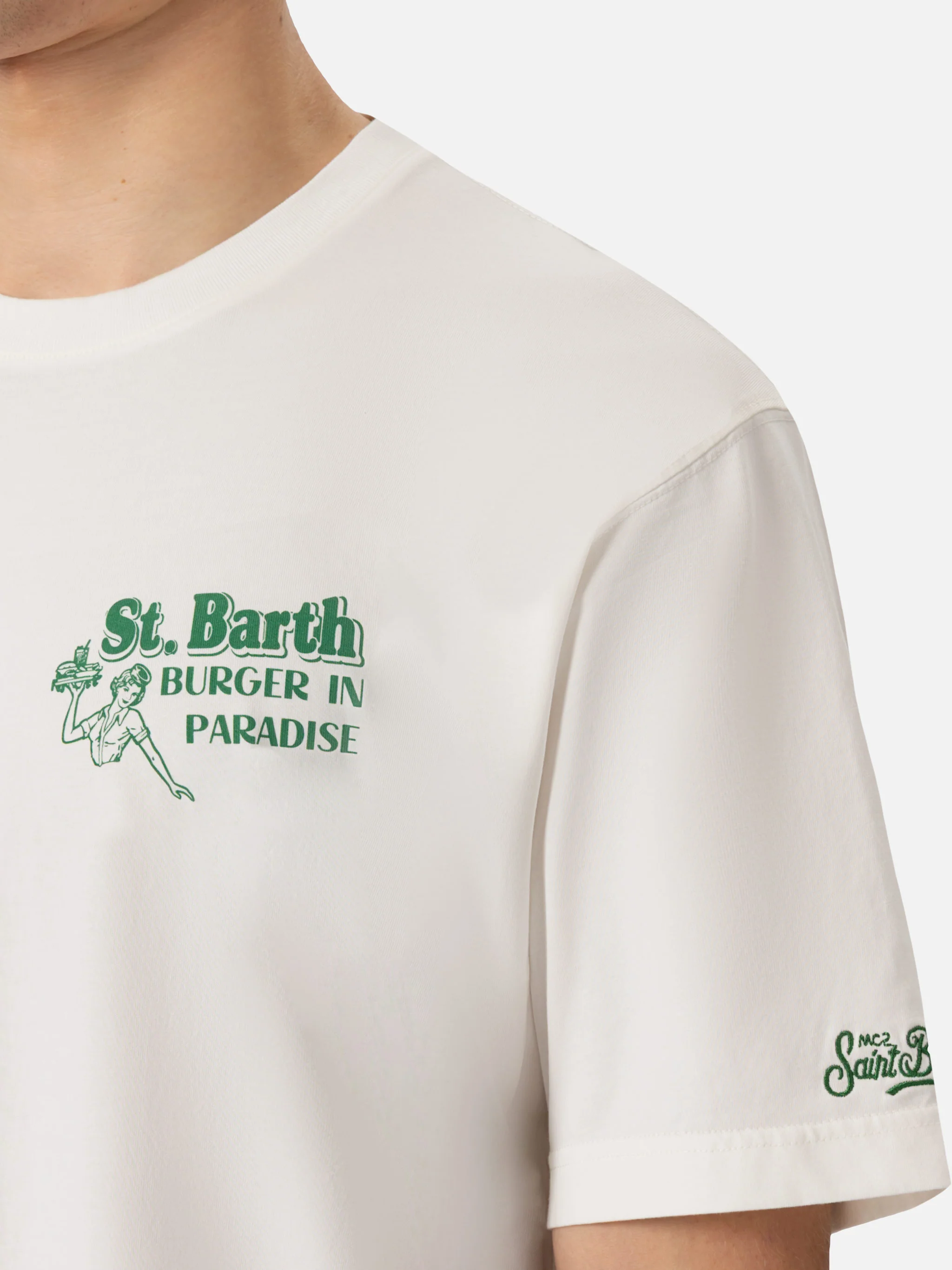 T-shirt with burger paradise print - Image 3