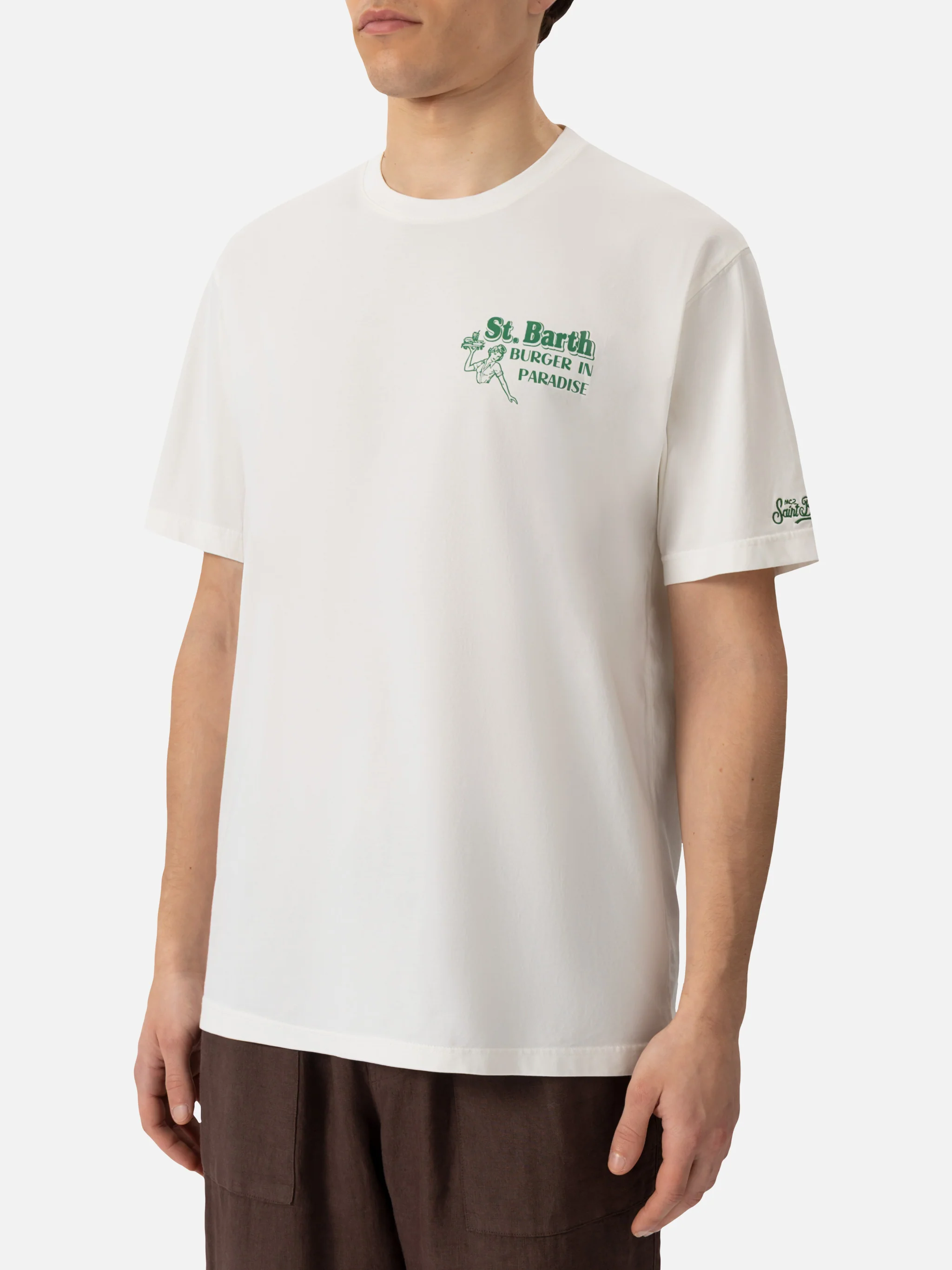 T-shirt with burger paradise print - Image 4