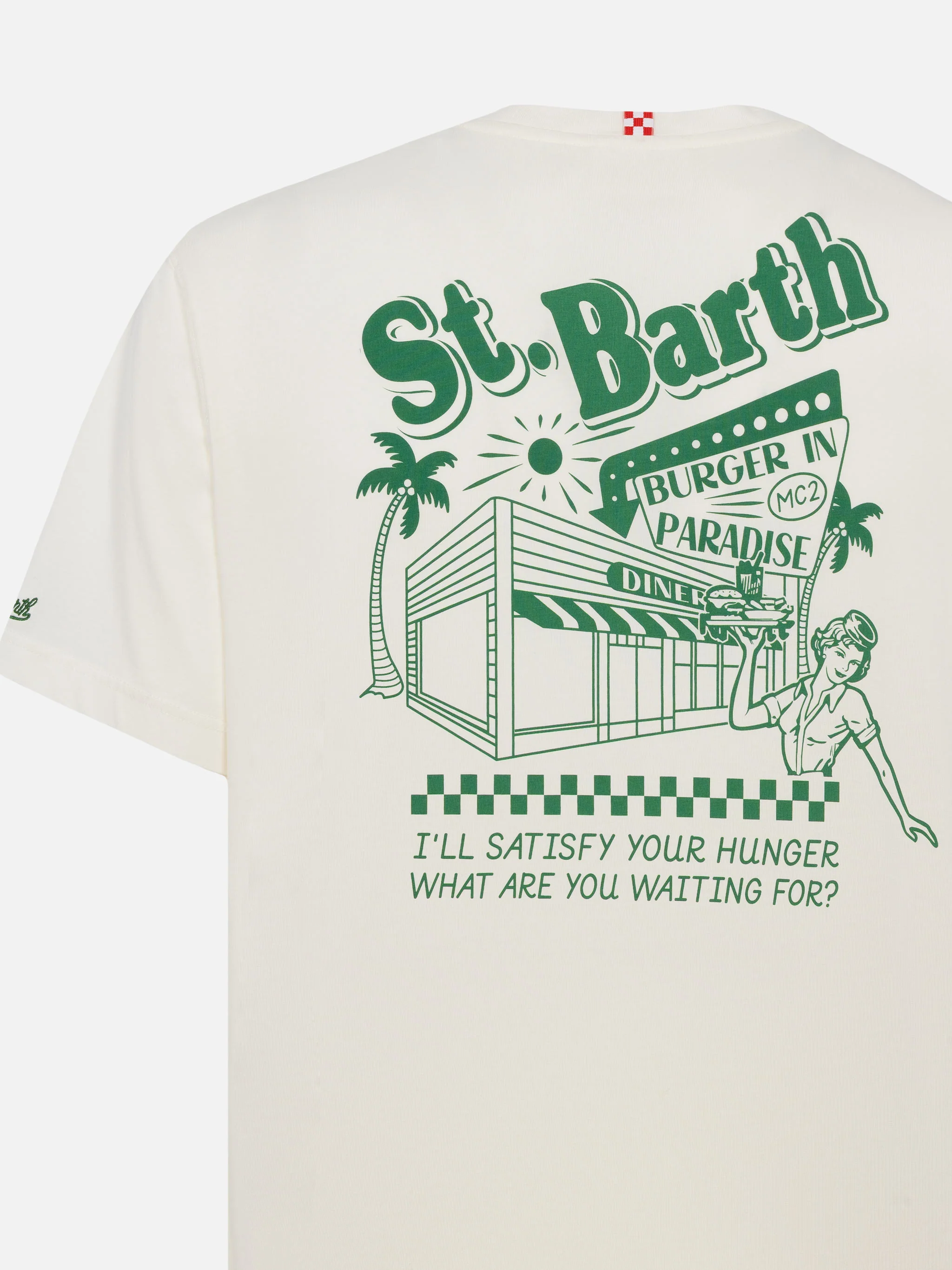 T-shirt with burger paradise print - Image 5