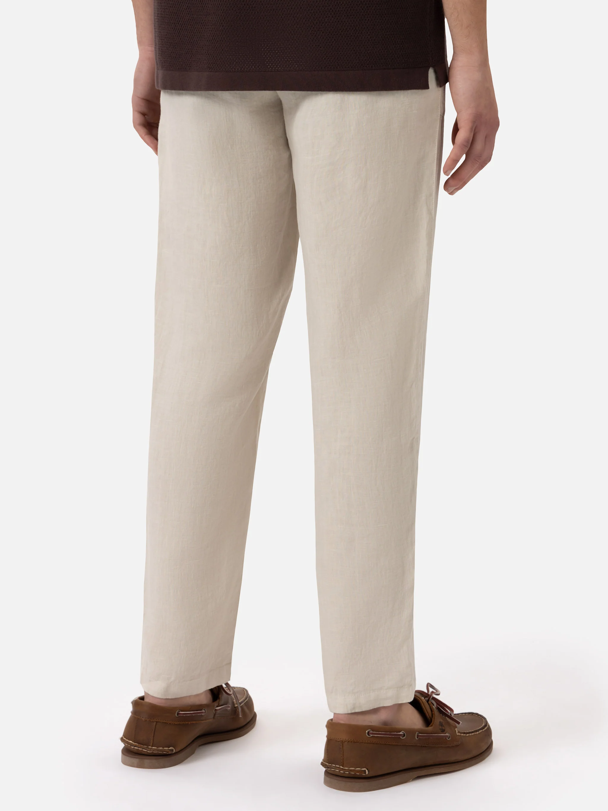 Off-white linen pants Calais with drawstring - Image 2