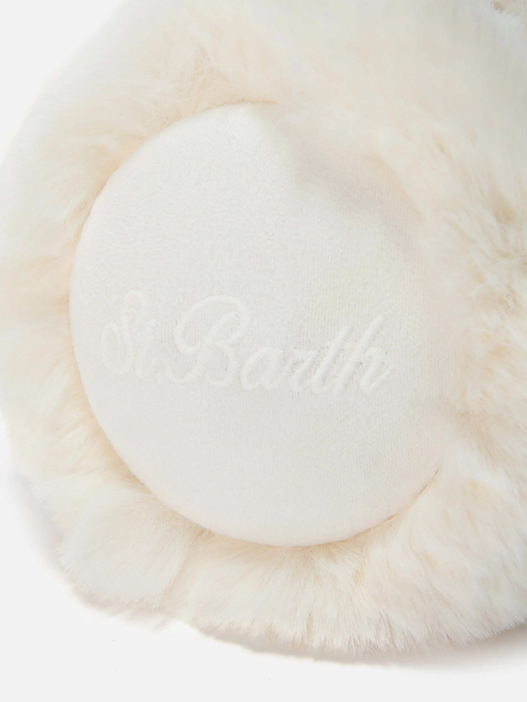 Off-white suede-effect earmuffs with wireless speaker - Image 2