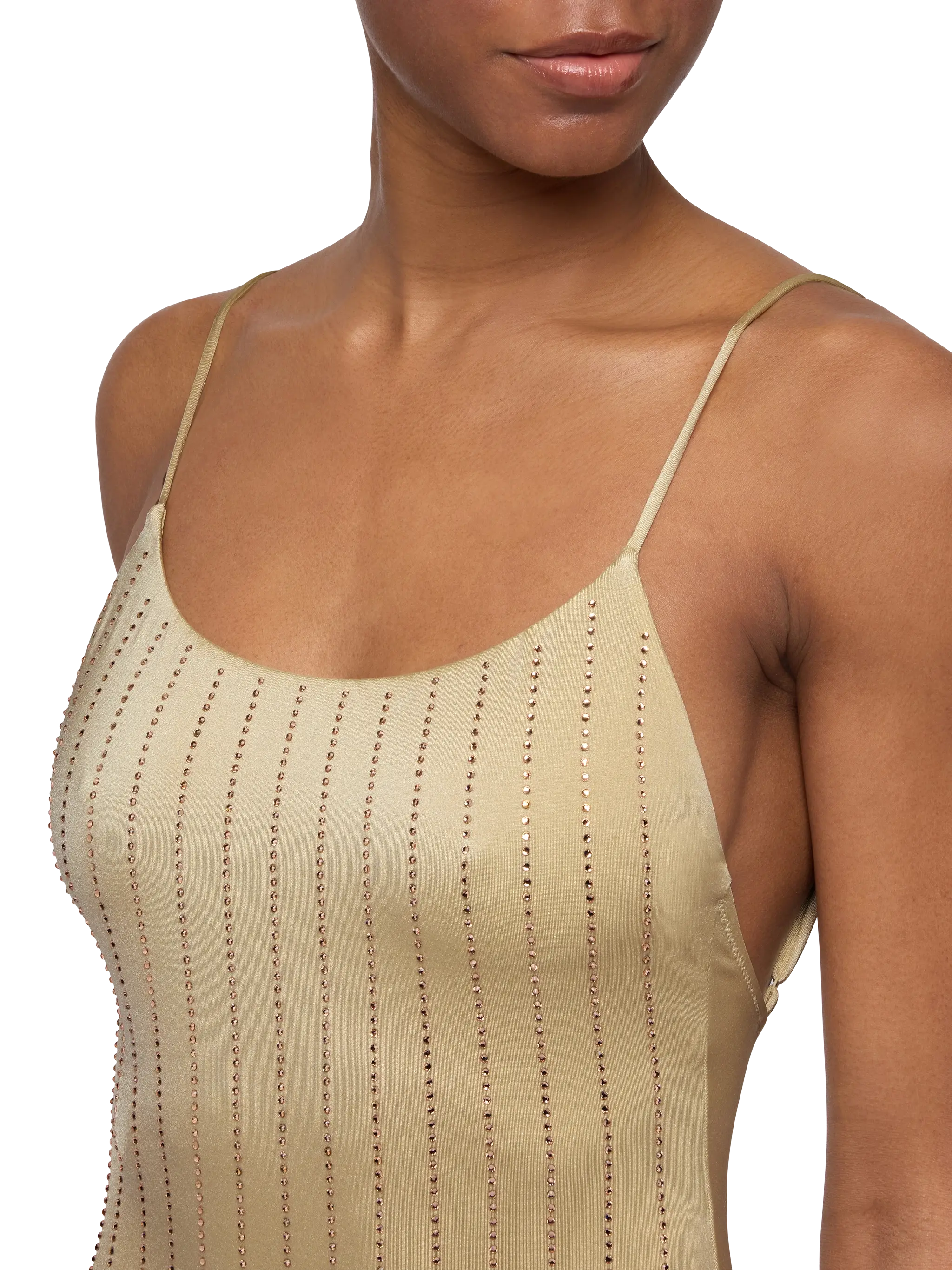 One-piece swimsuit Cecille with rhinestone striped embellishment - Image 4