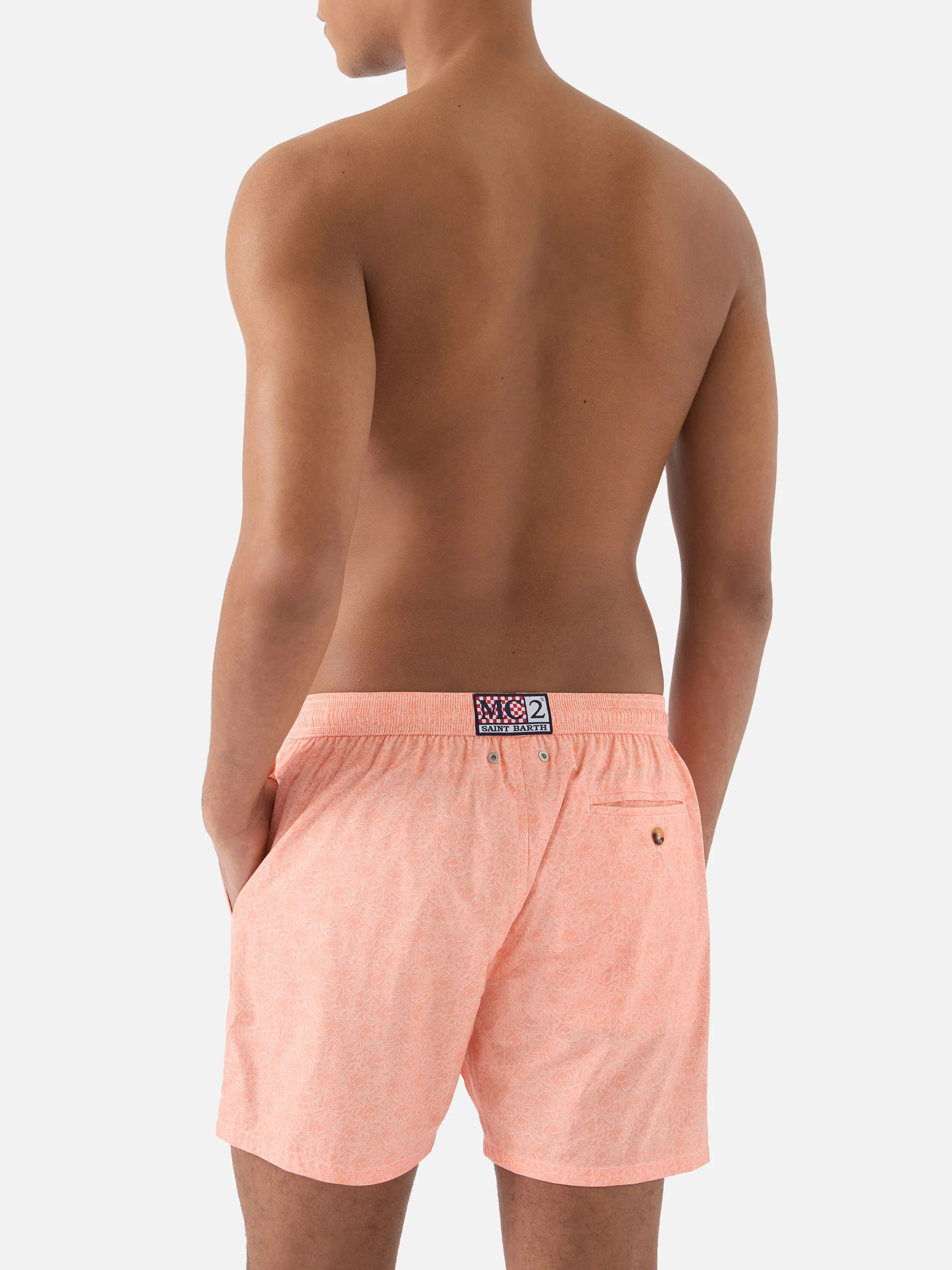 Orange Lighting Micro swim shorts with all-over octopus print - Image 5