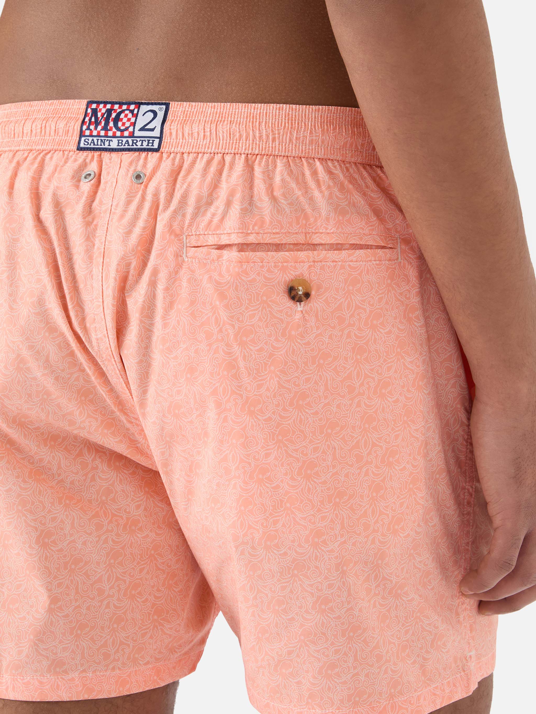 Orange Lighting Micro swim shorts with all-over octopus print - Image 6