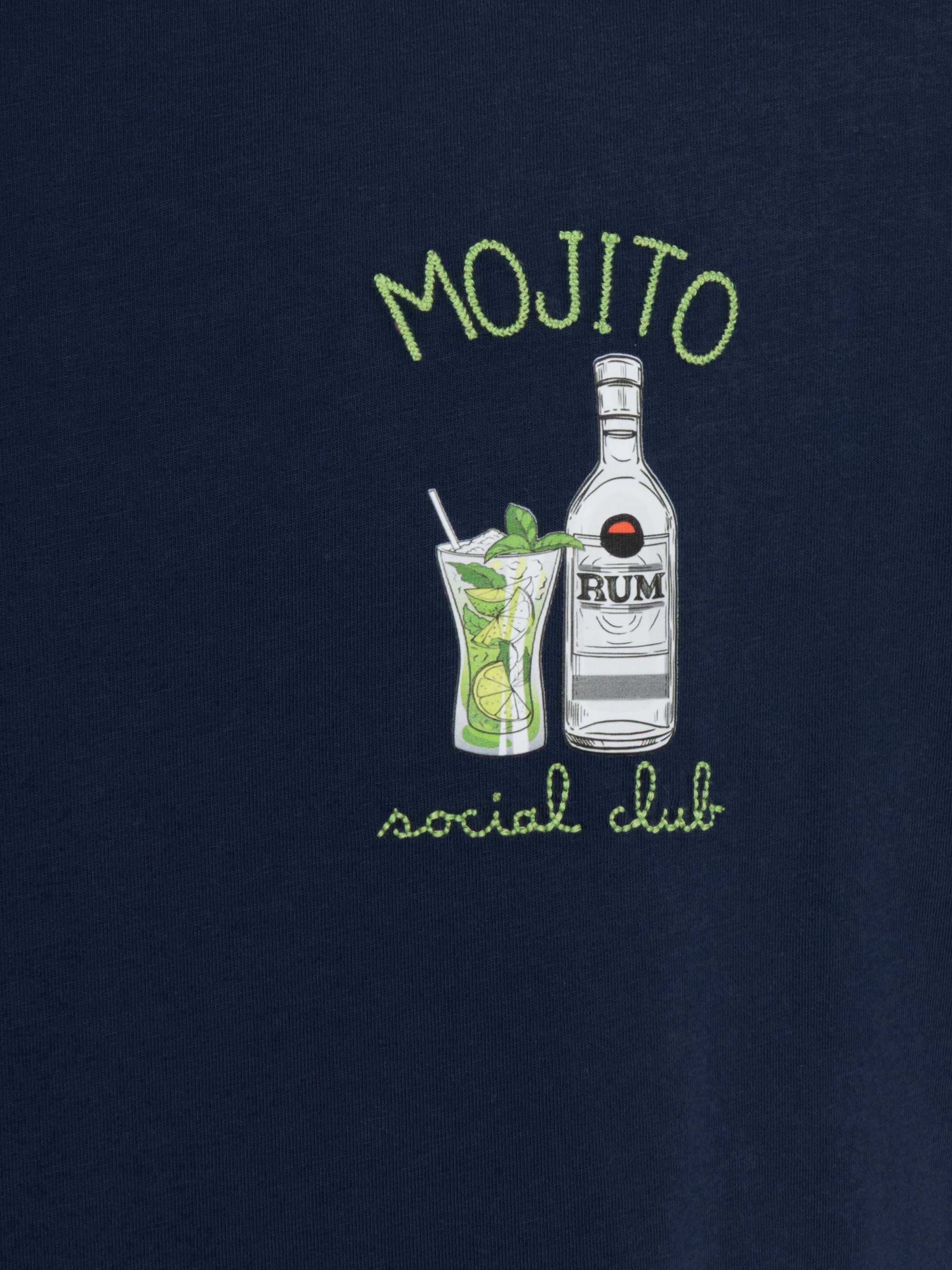 T-shirt with mojito social club embroidery - Image 5