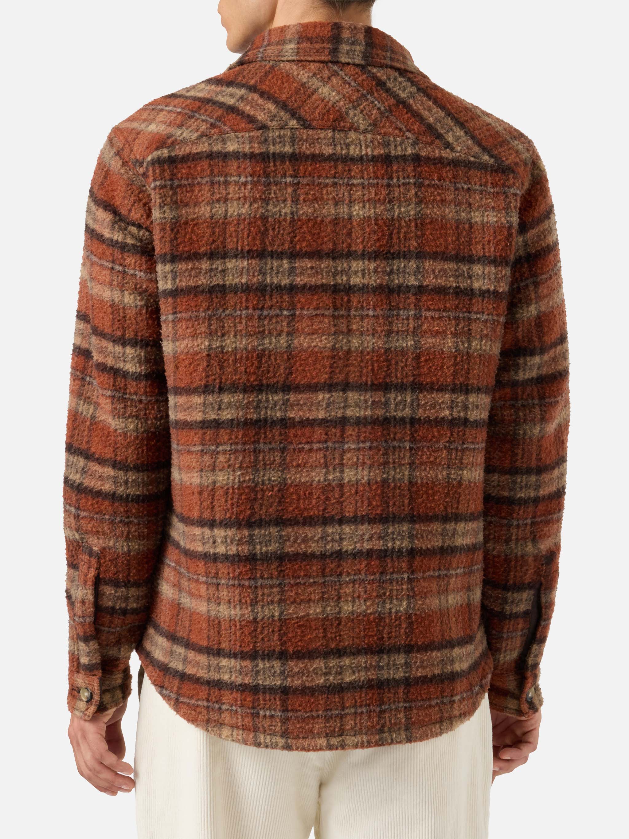 Overshirt Burton in brown Casentino with pockets - Image 4