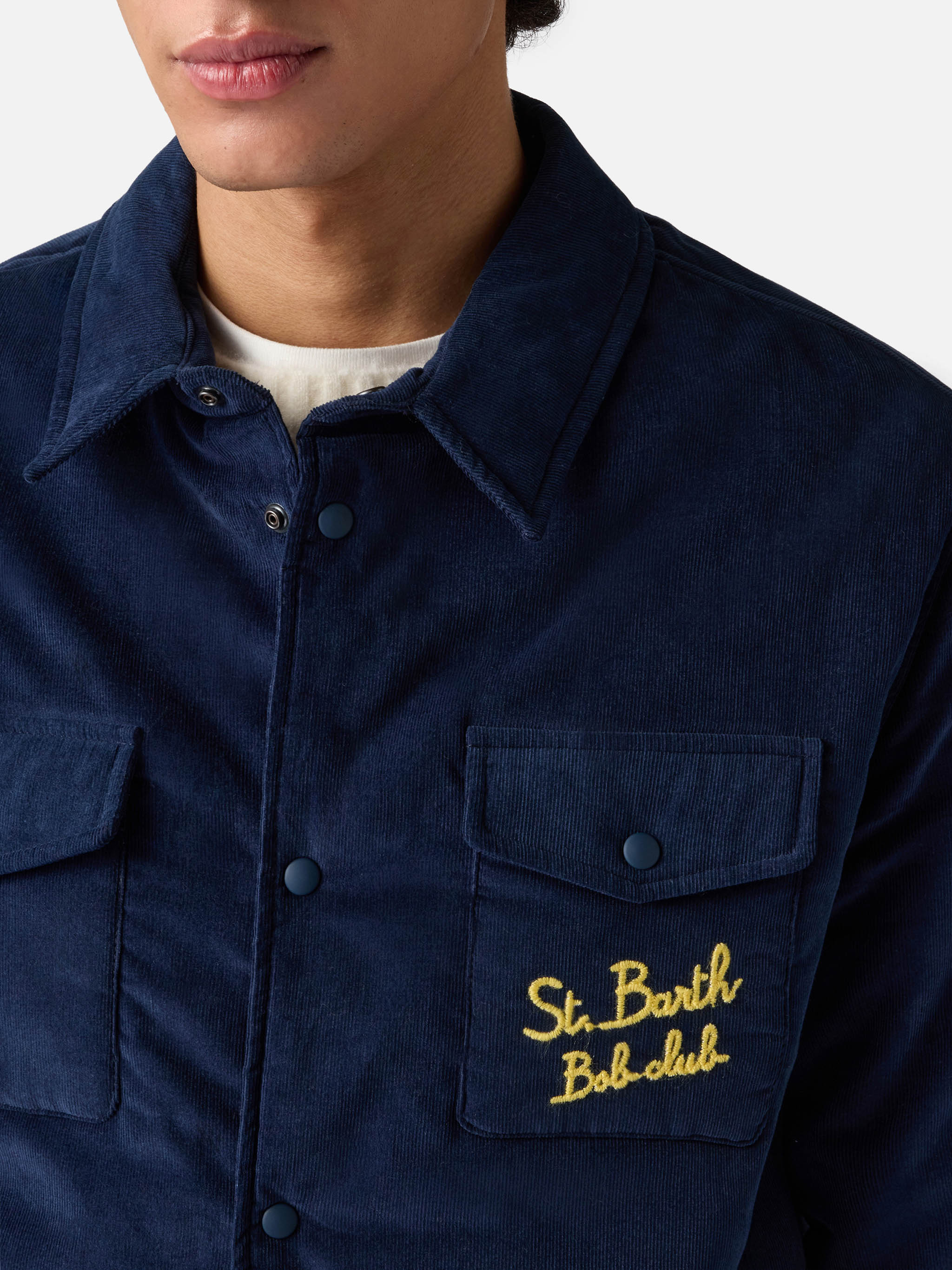 Overshirt Chalet with pocket and St. Barth Bob Club embroidery - Image 3