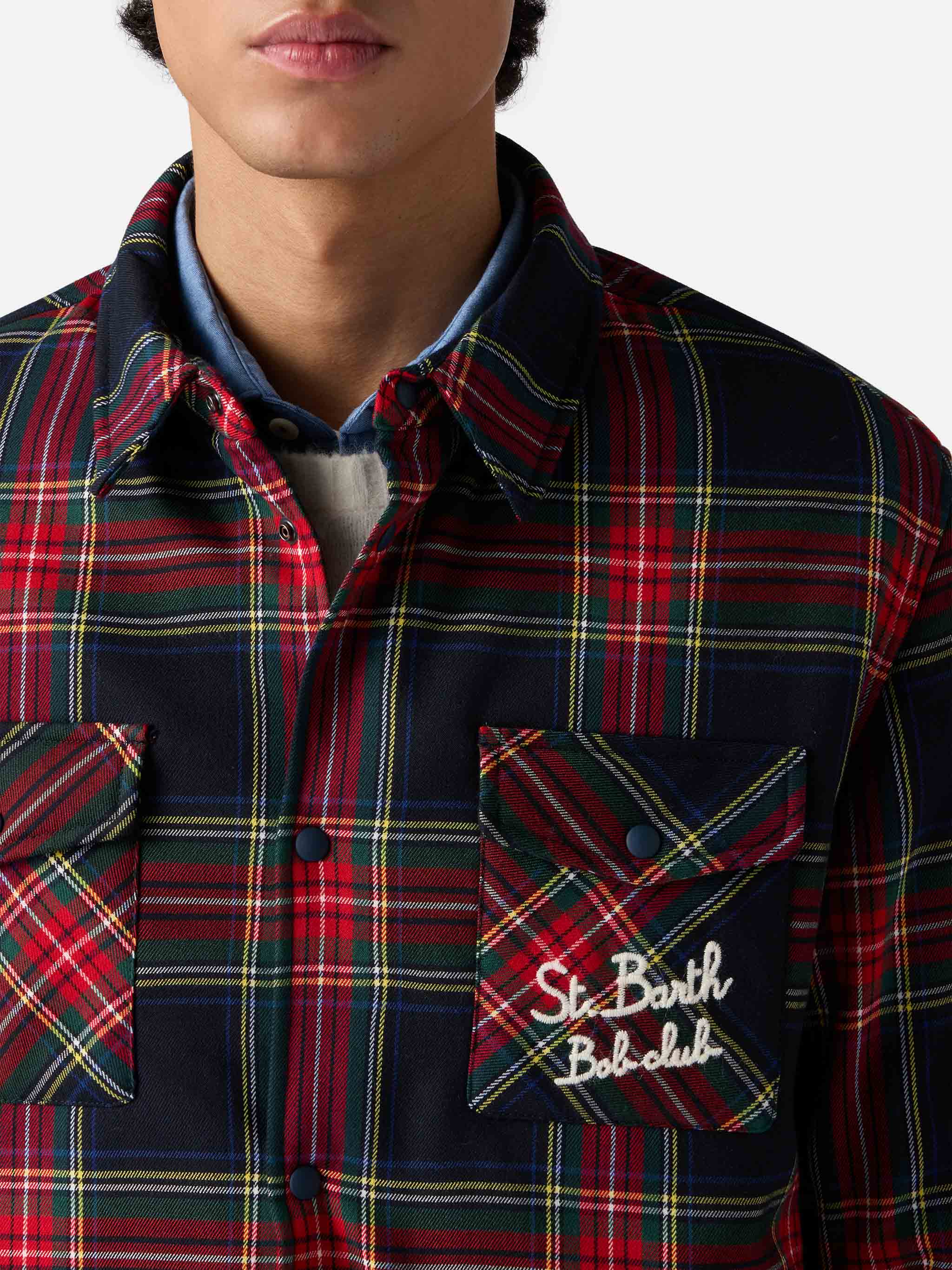 Overshirt Chalet with pocket and St. Barth Bob Club embroidery - Image 3