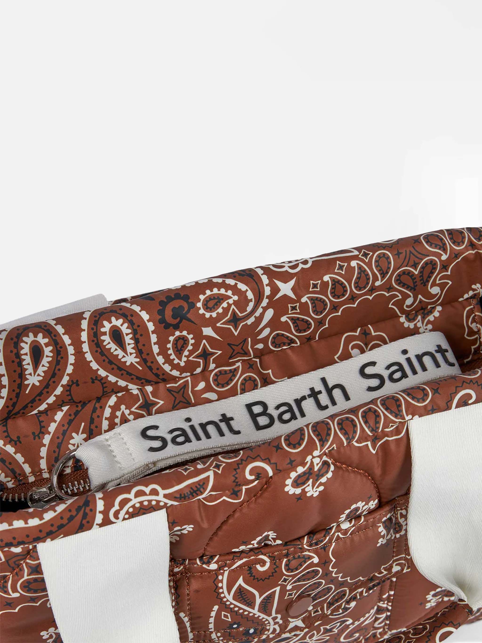 Puffer Bag brown bandanna print handbag - Image 3