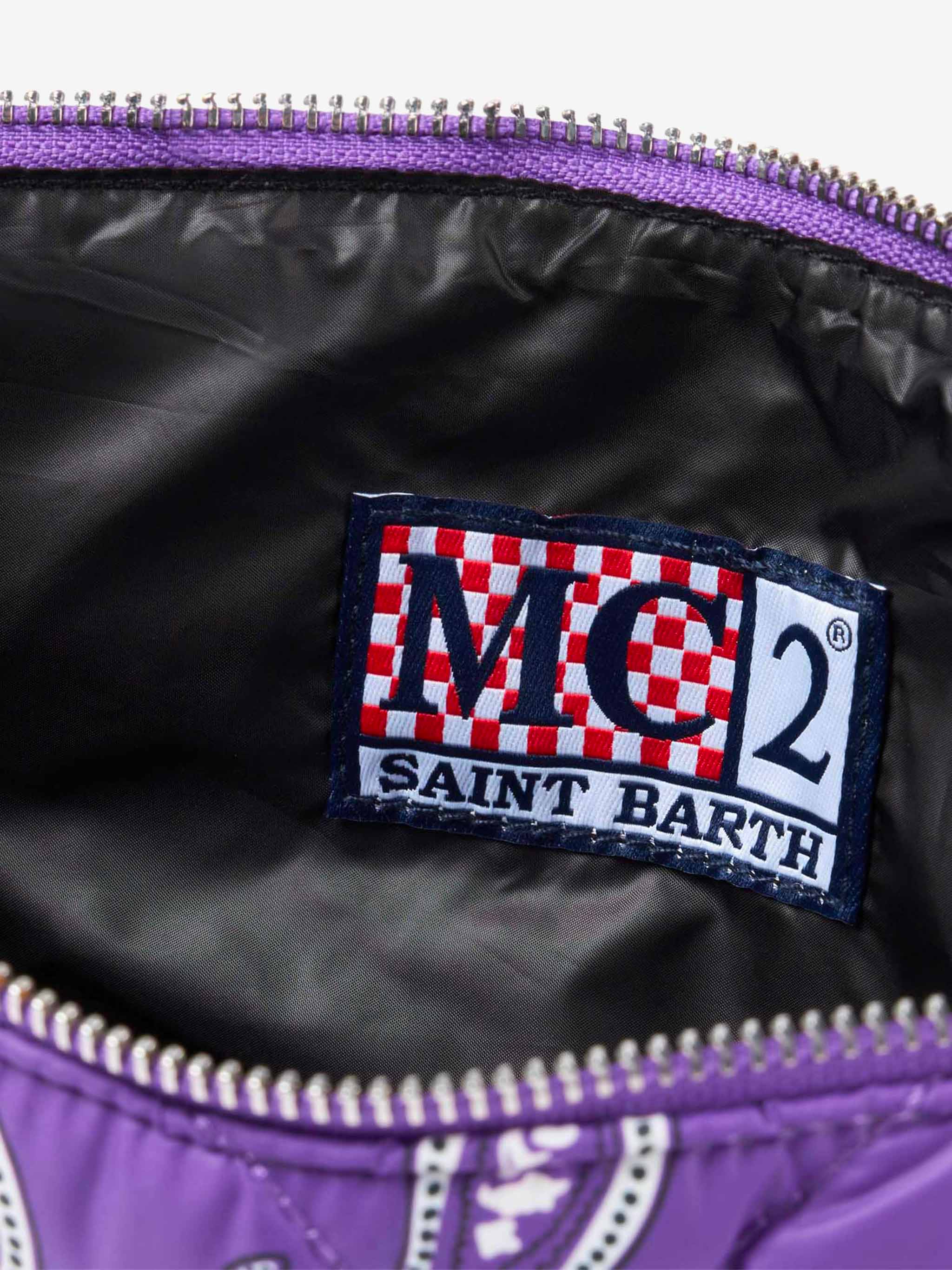 Puffer pochette with paisley print - Image 4