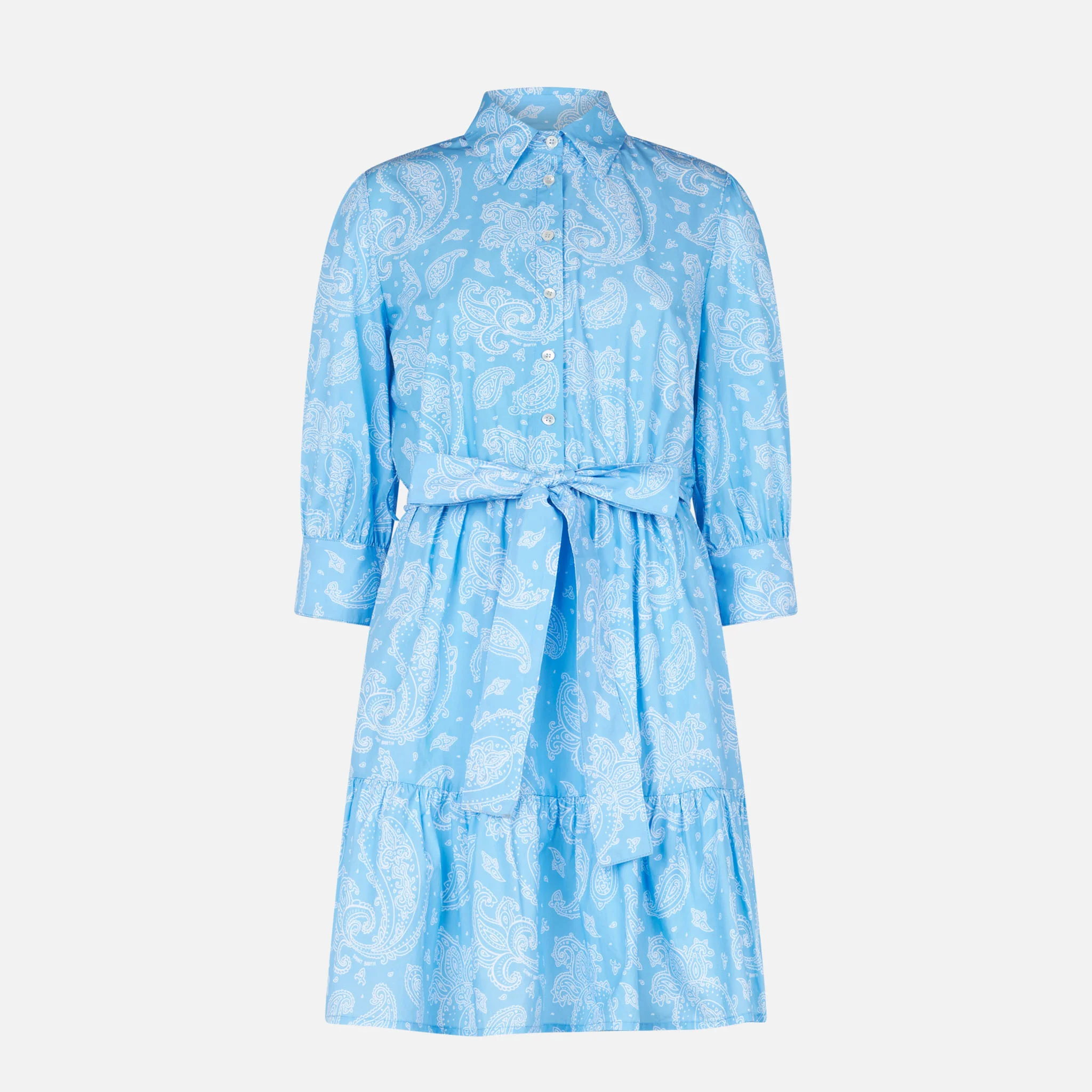 Paisley print cotton short dress Daisi - Image 4