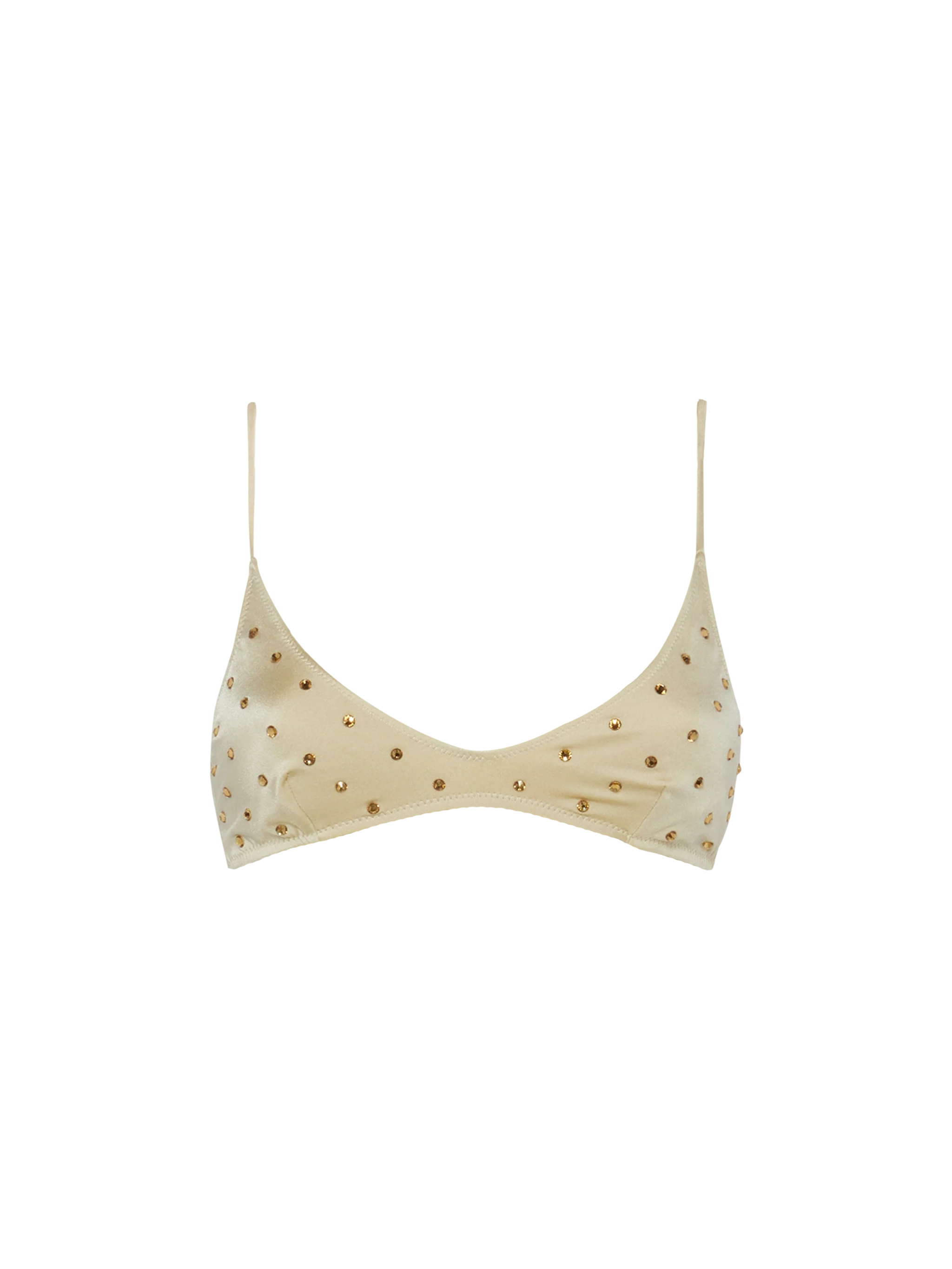 Paloma gold scoop bralette with rhinestone embellishment