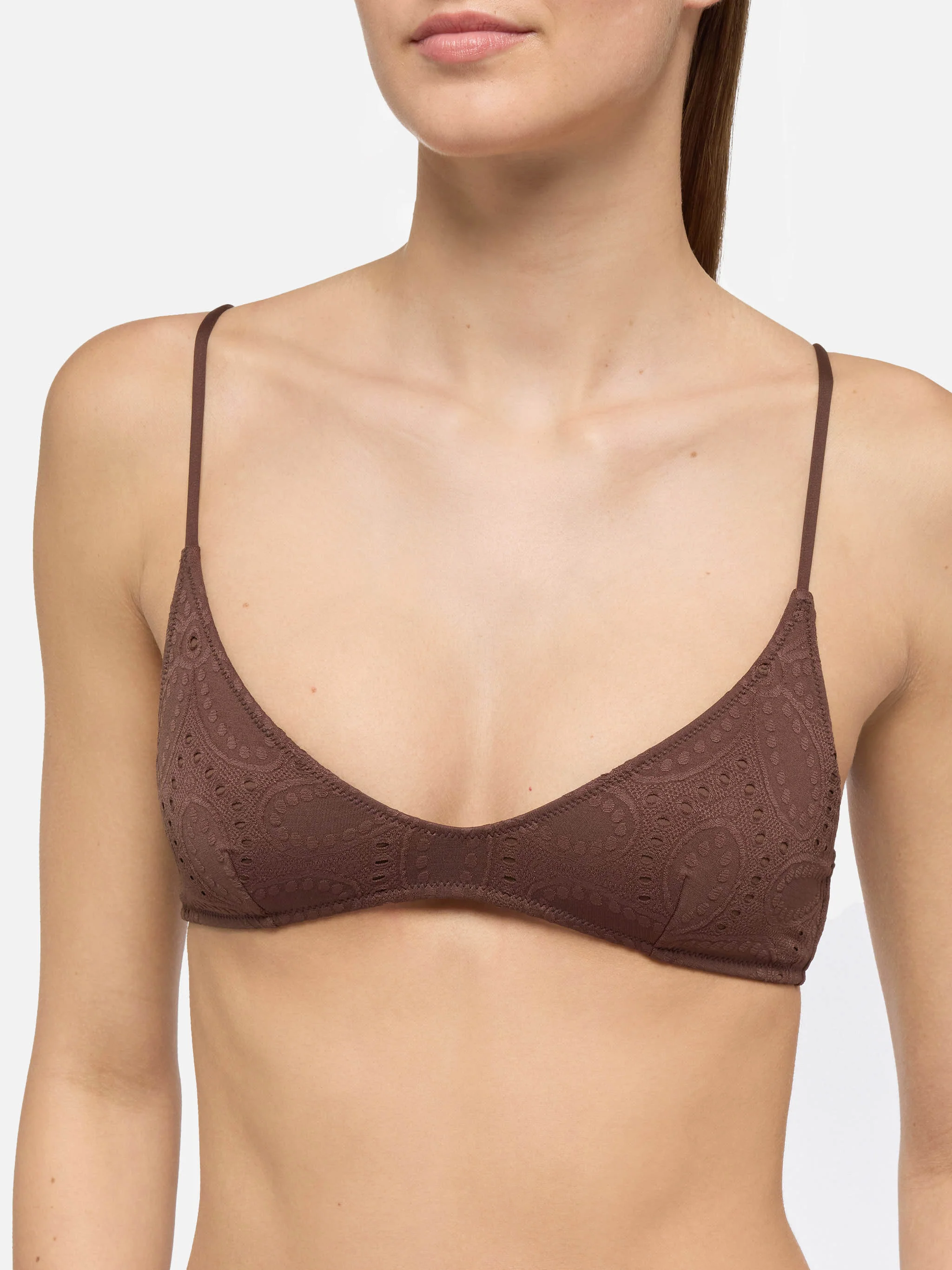 Paloma white Sangallo lace scoop bralette - Image 2