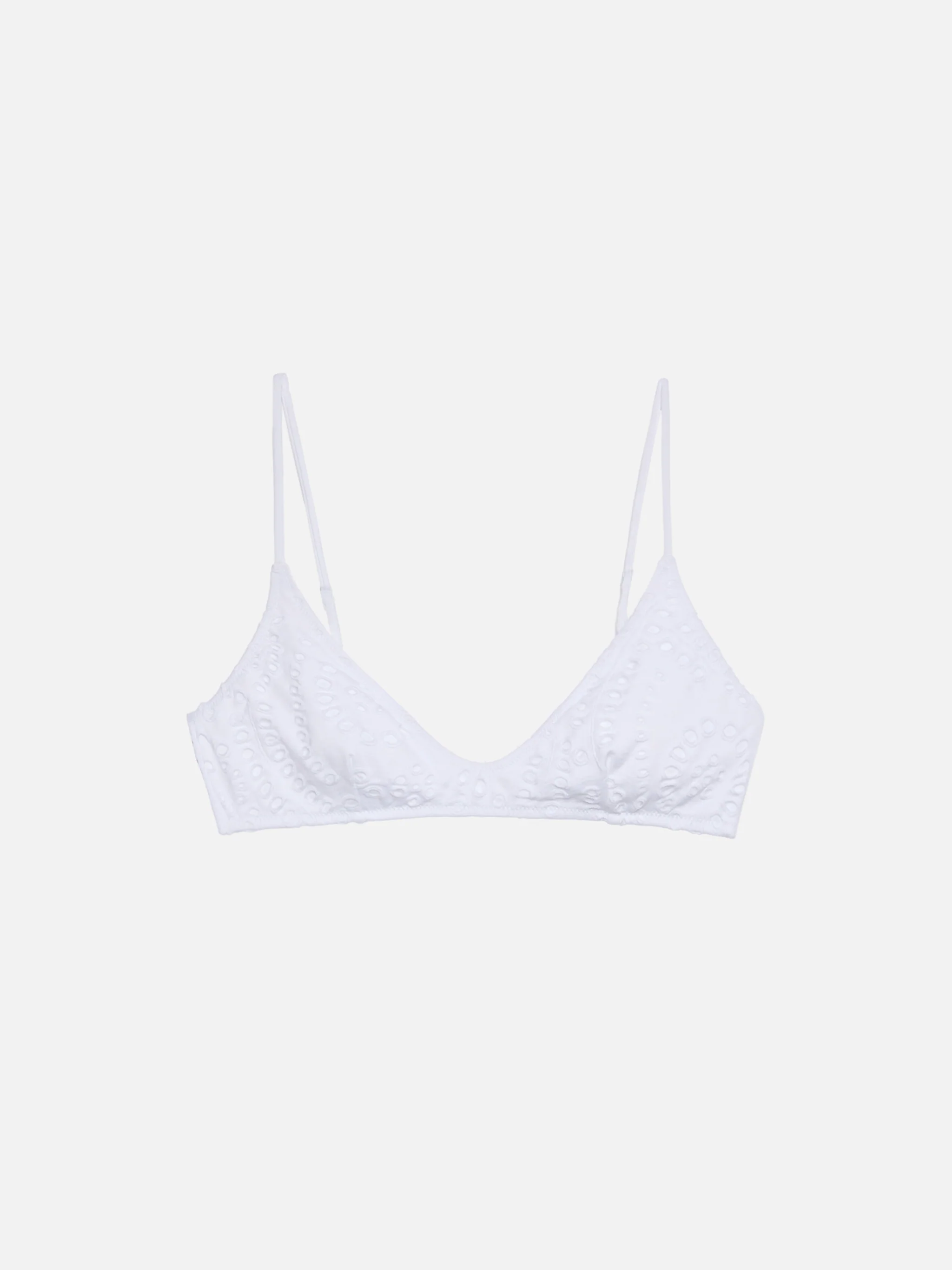 Paloma white Sangallo lace scoop bralette