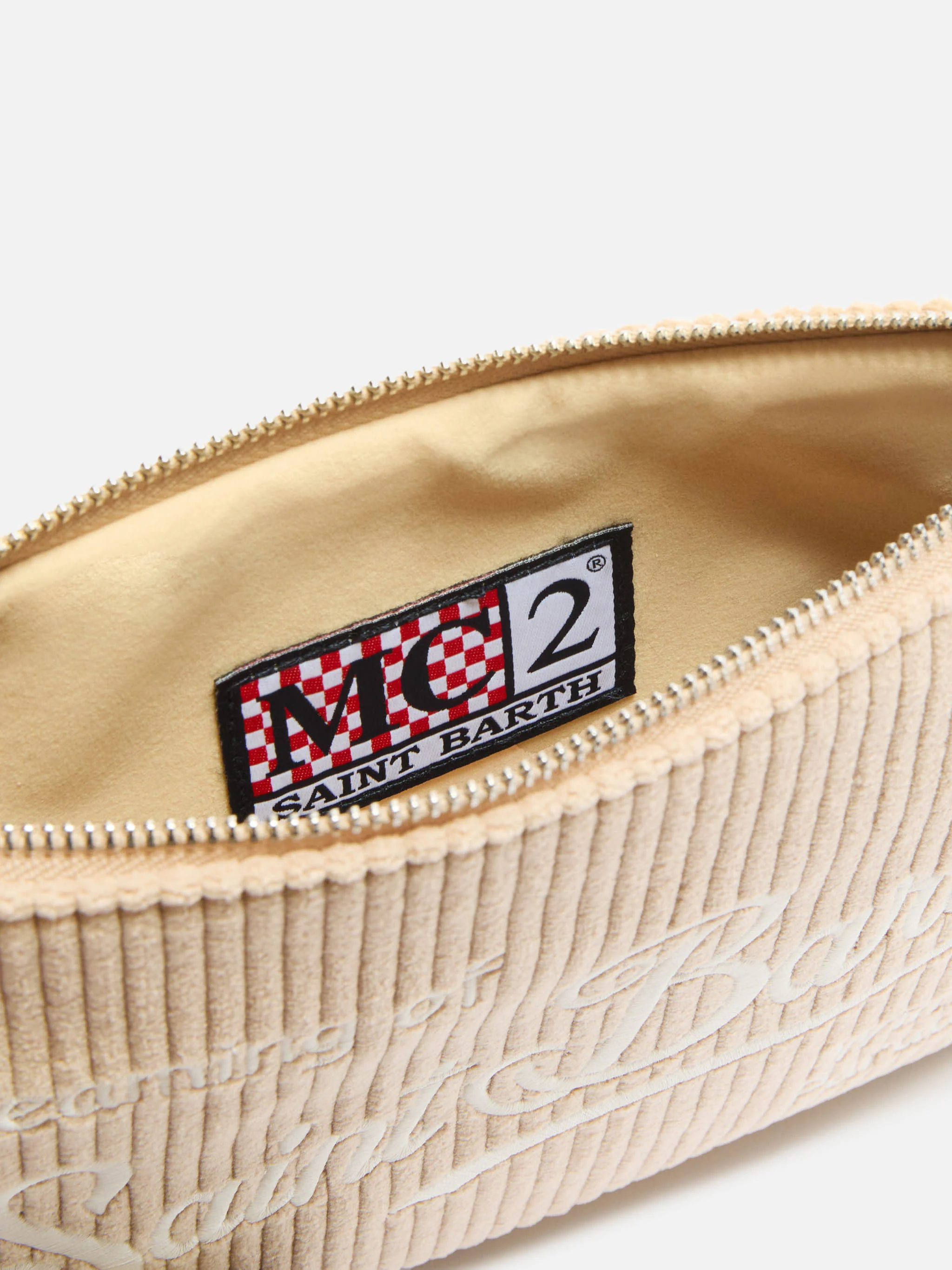 Parisienne Corduroy Crossbody Bag in beige corduroy - Image 6