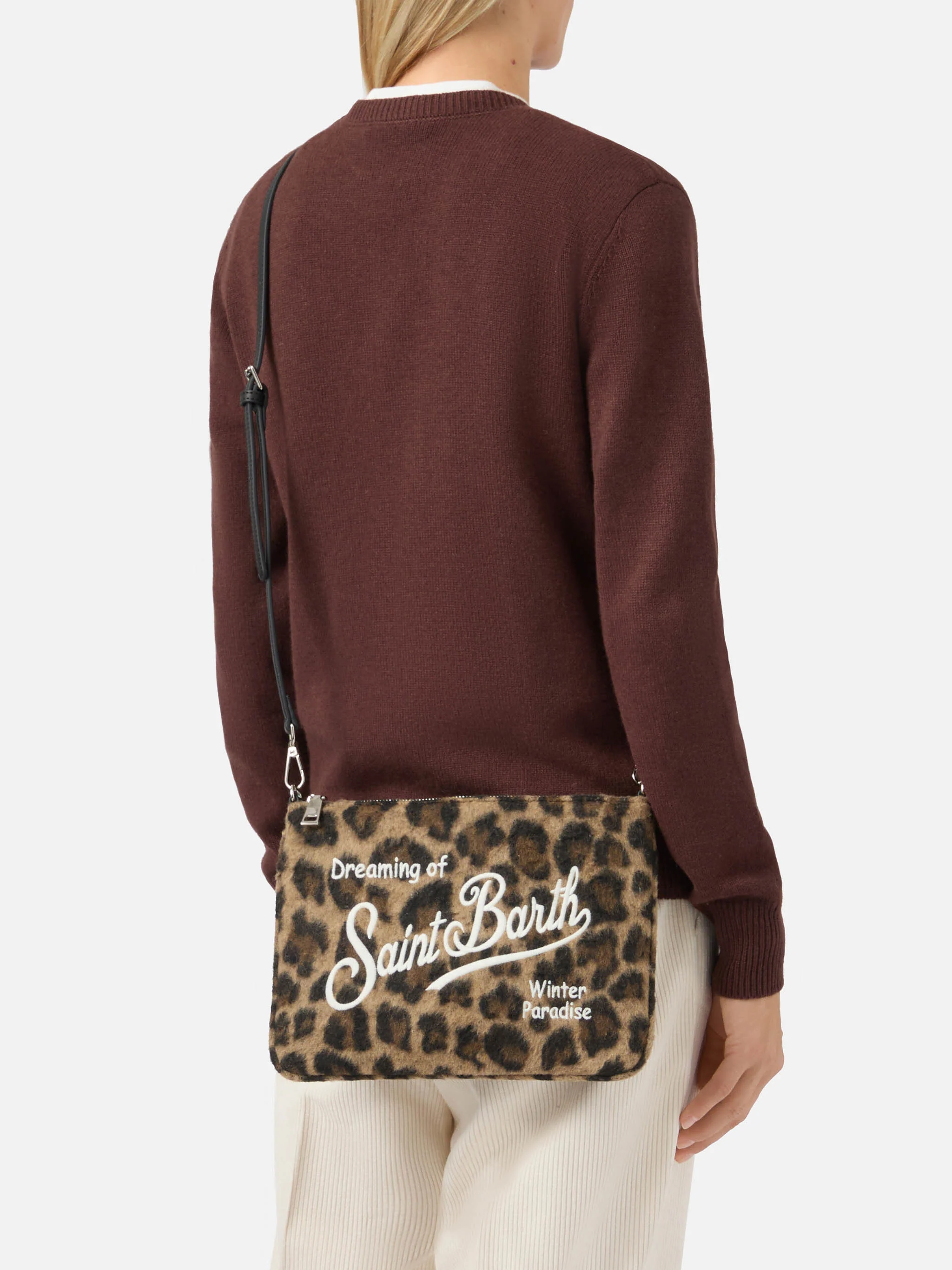 Parisienne Crossbody Bag in leopard wool blend - Image 2