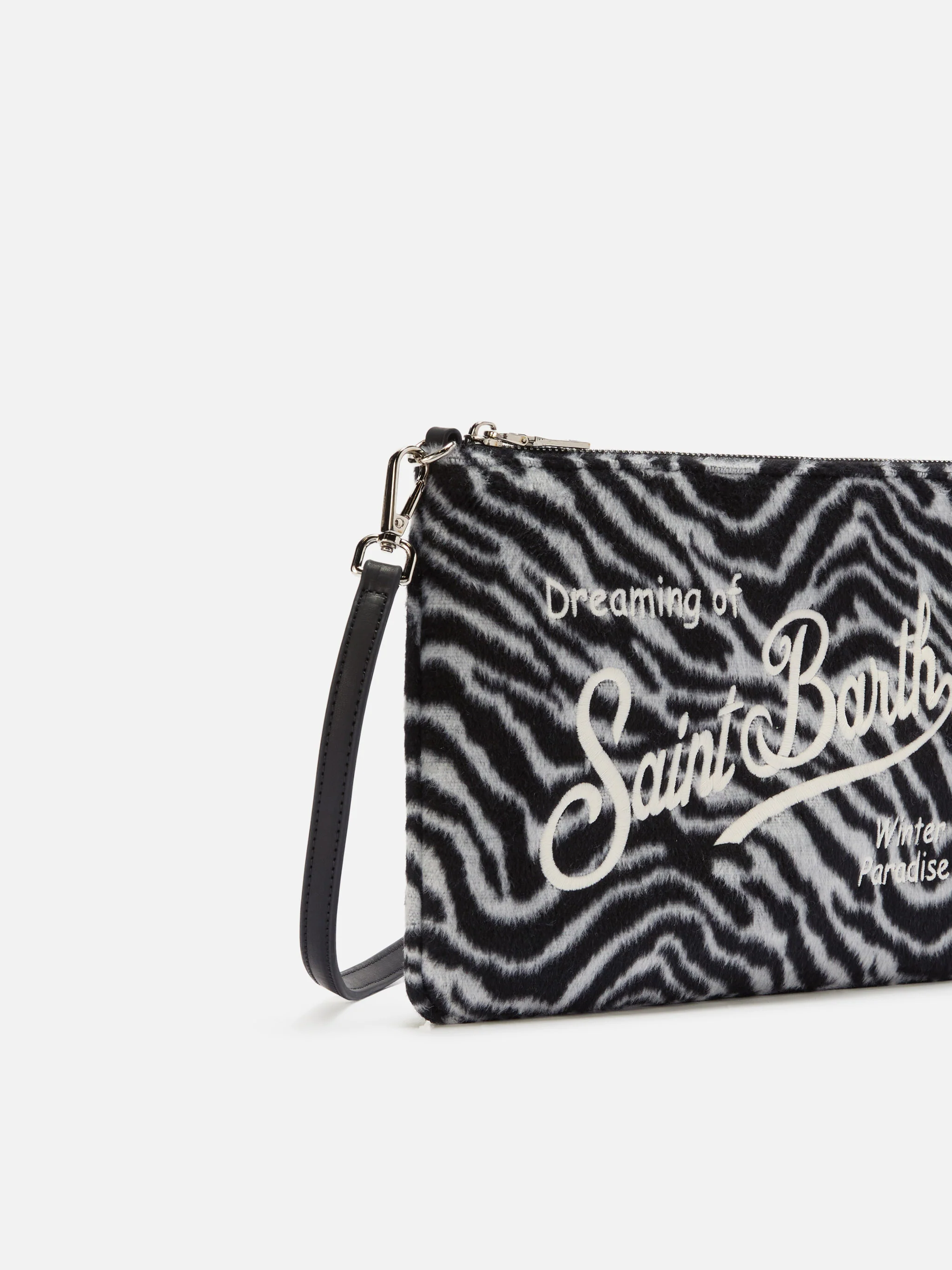 Parisienne Crossbody Bag in zebra wool blend - Image 4
