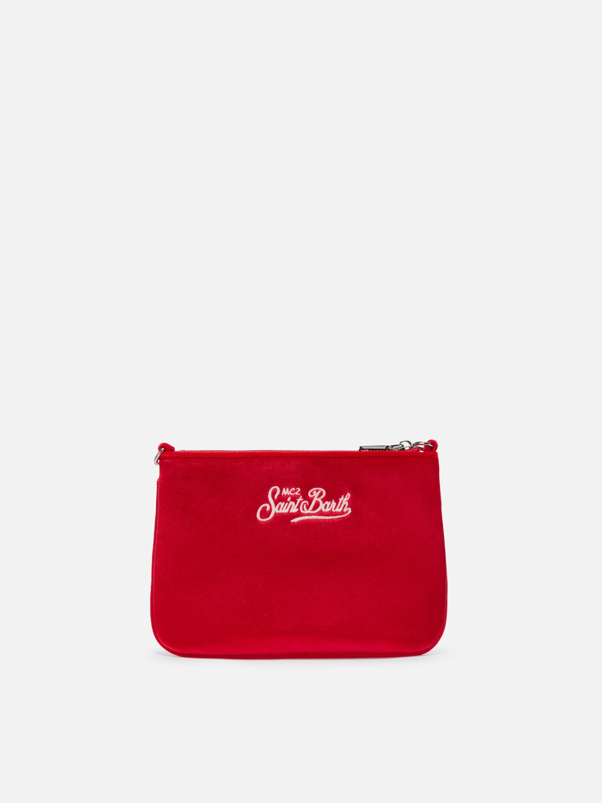 Parisienne Mini Shoulder Bag in red velvet - Image 4