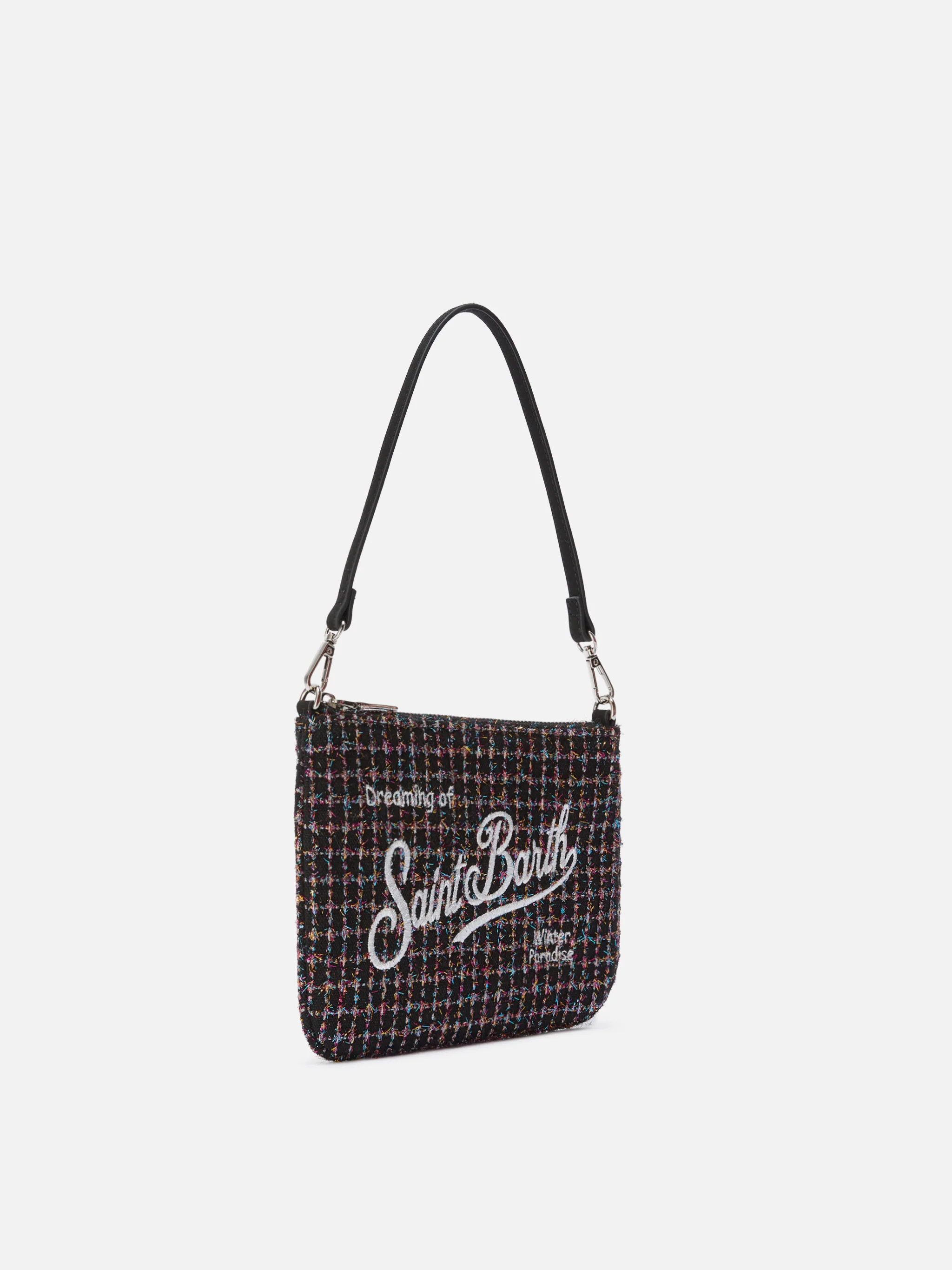 Parisienne Mini Shoulder Bag in shiny black tweed - Image 3