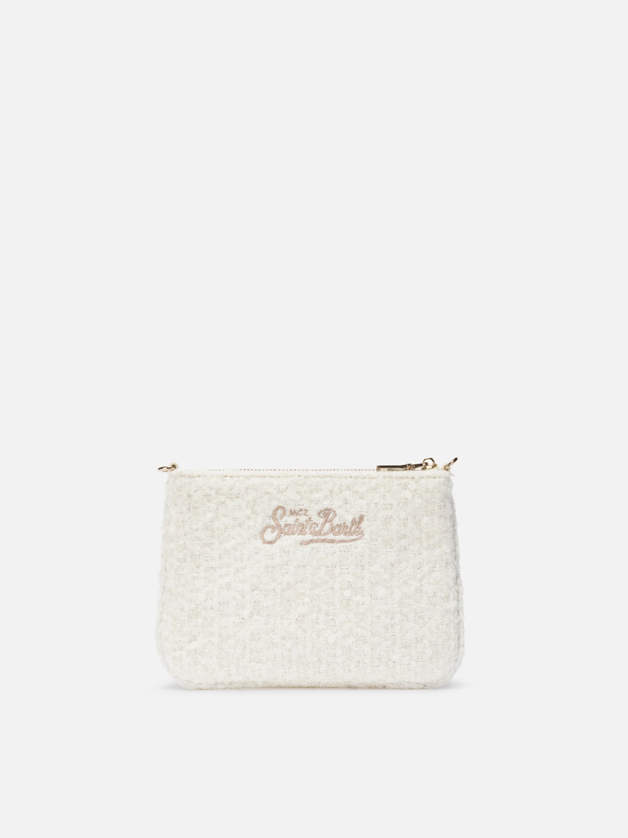 Parisienne Mini Shoulder Bag in white tweed - Image 4