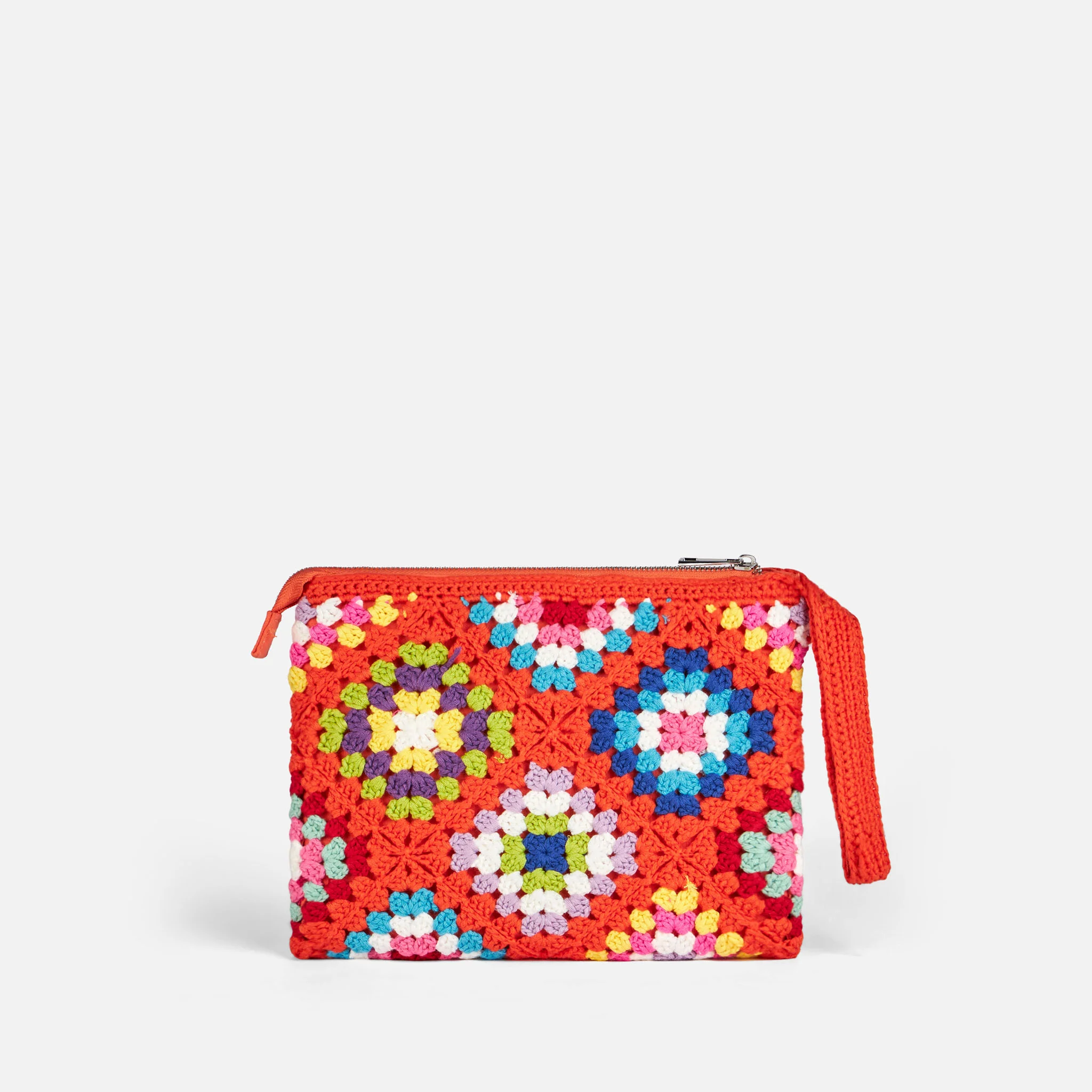 Parisienne orange crochet pouch bag with Saint Barth - Image 4