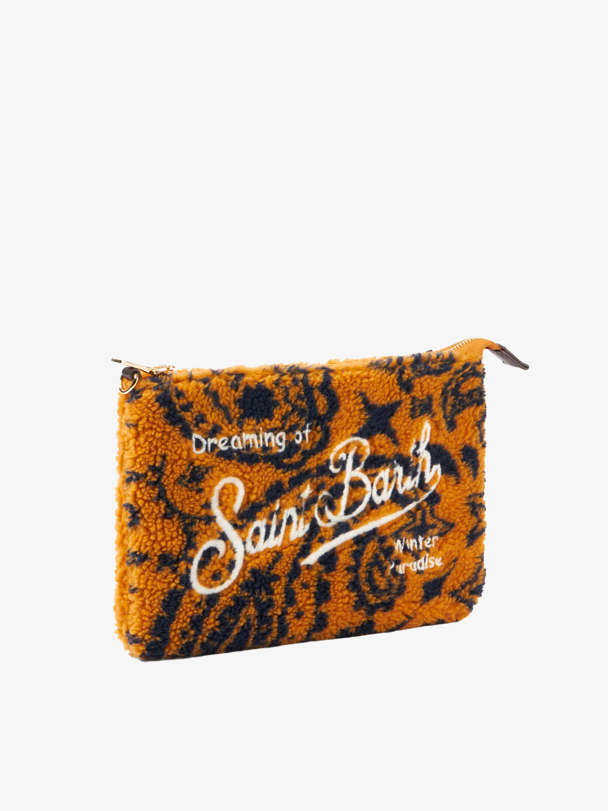 Parisienne wooly cross-body pouch bag with ochre bandanna - Image 4