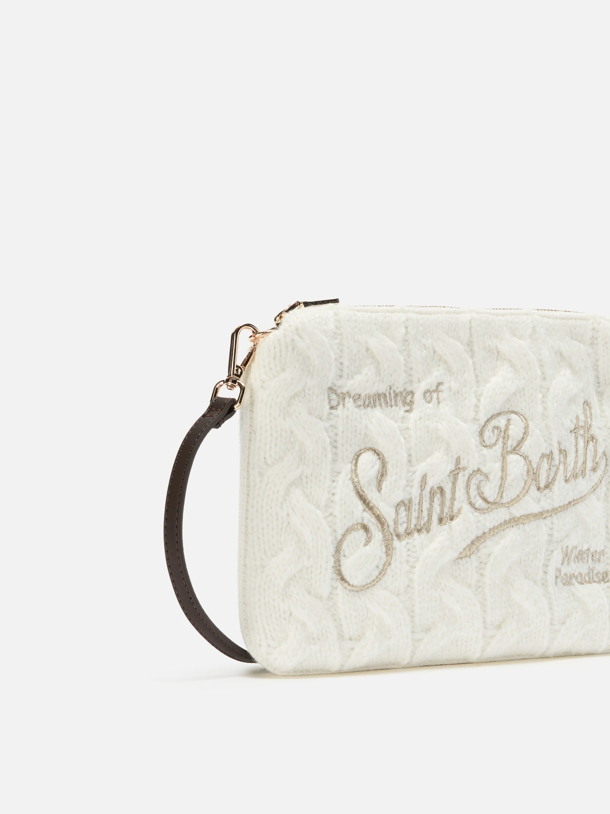 Parisienne Wool Braid Crossbody Bag in white braided wool blend - Image 4