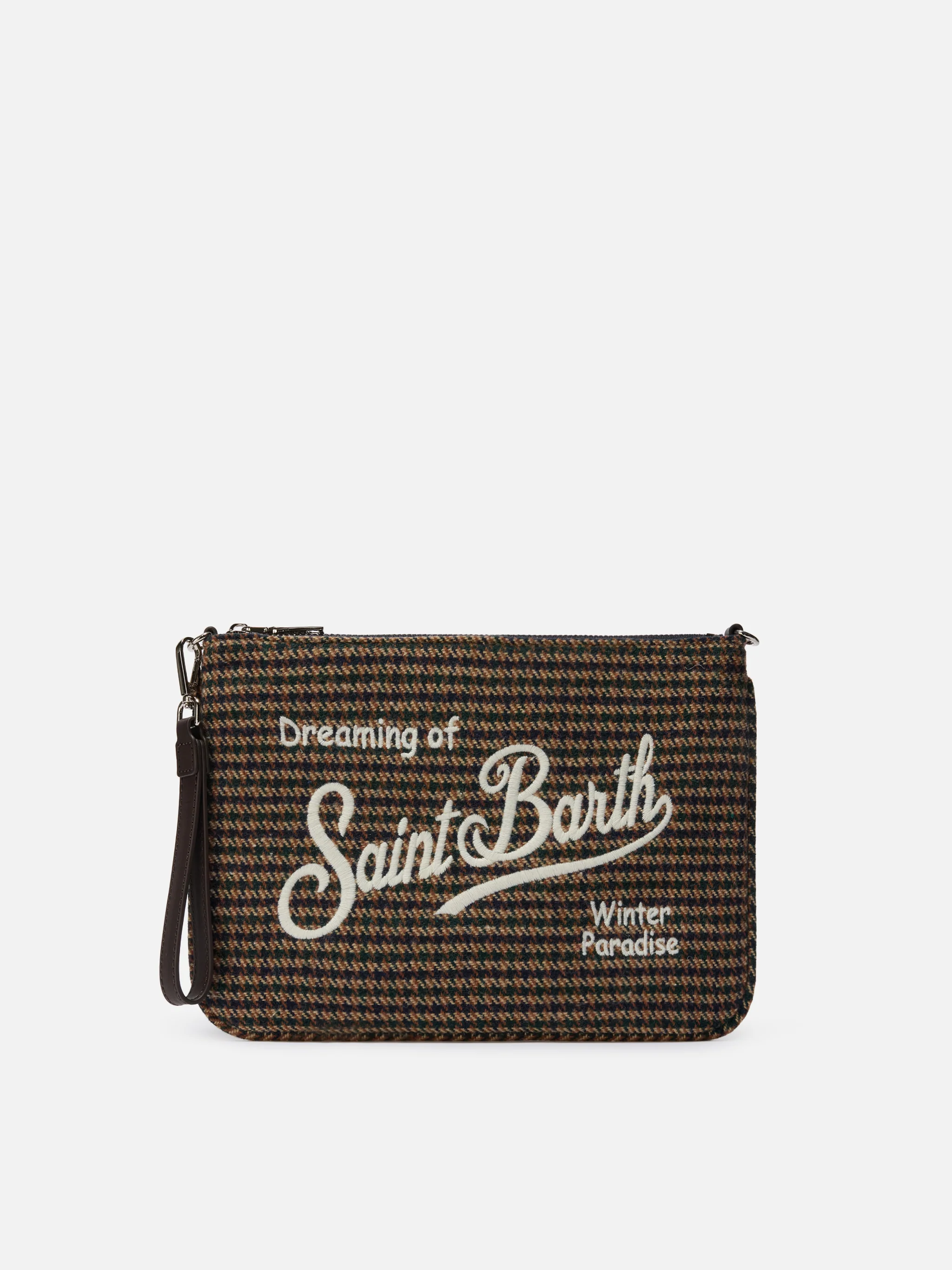 Parisienne Wool Crossbody Bag in houndstooth wool blend - Image 3