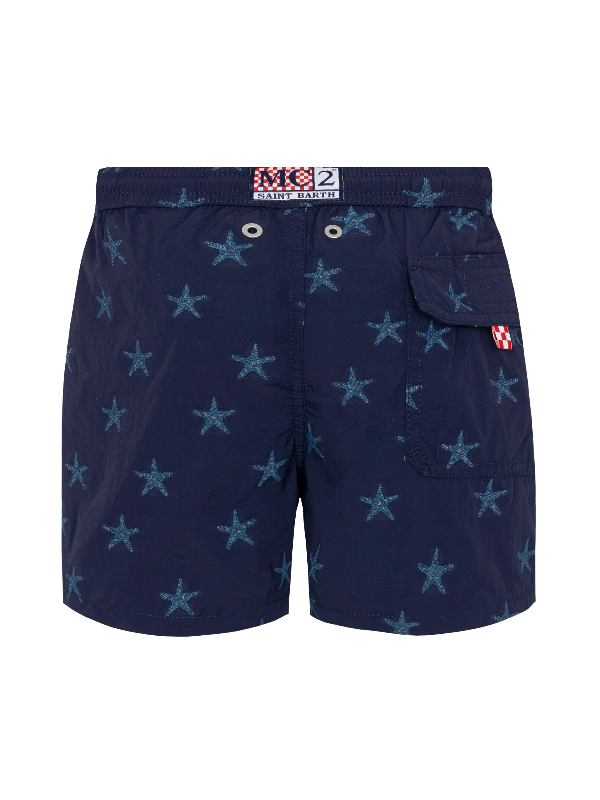 Patmos Jr mid-length swim shorts with seastar jacquard - Image 2