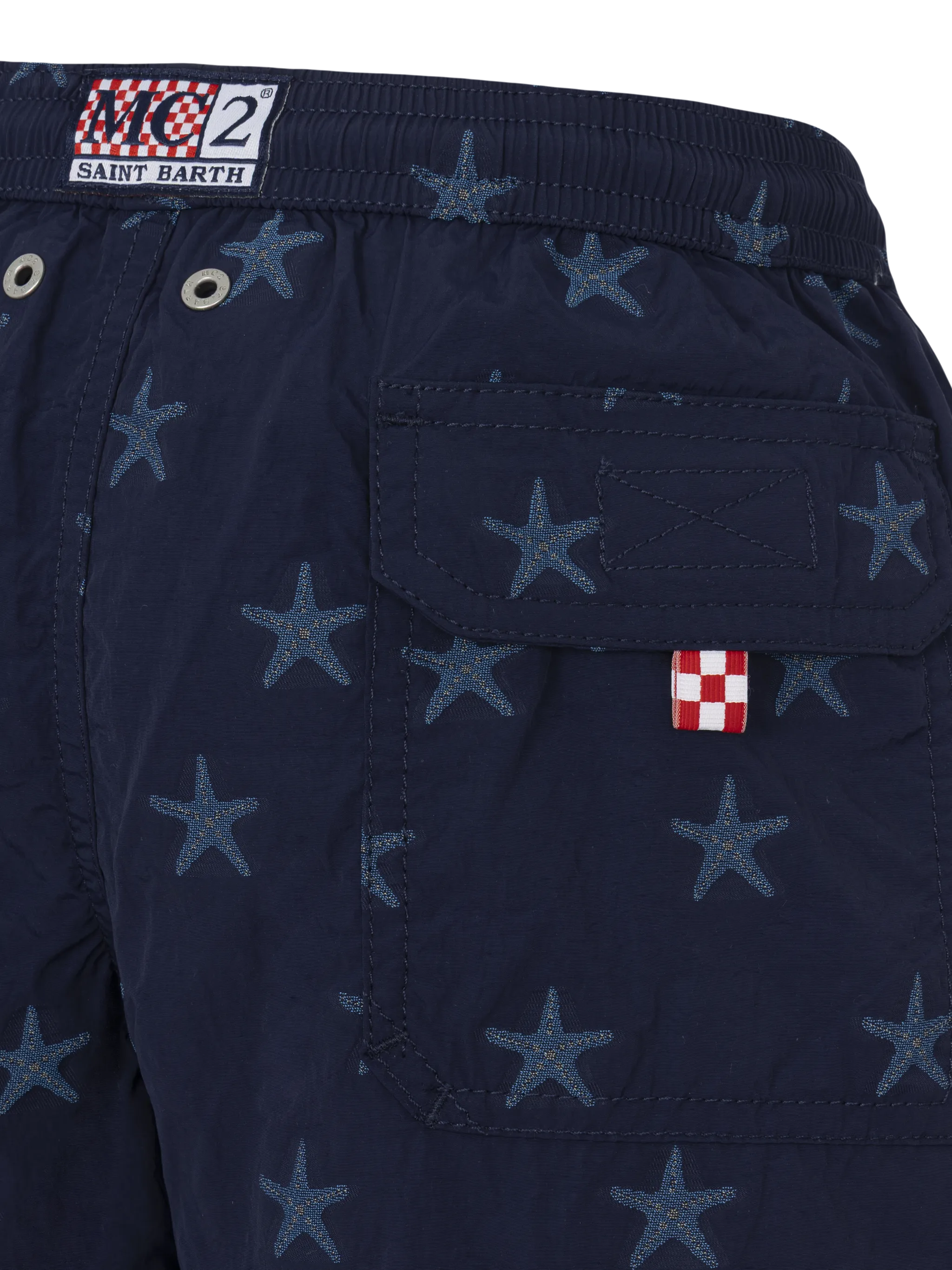 Patmos Jr mid-length swim shorts with seastar jacquard - Image 3
