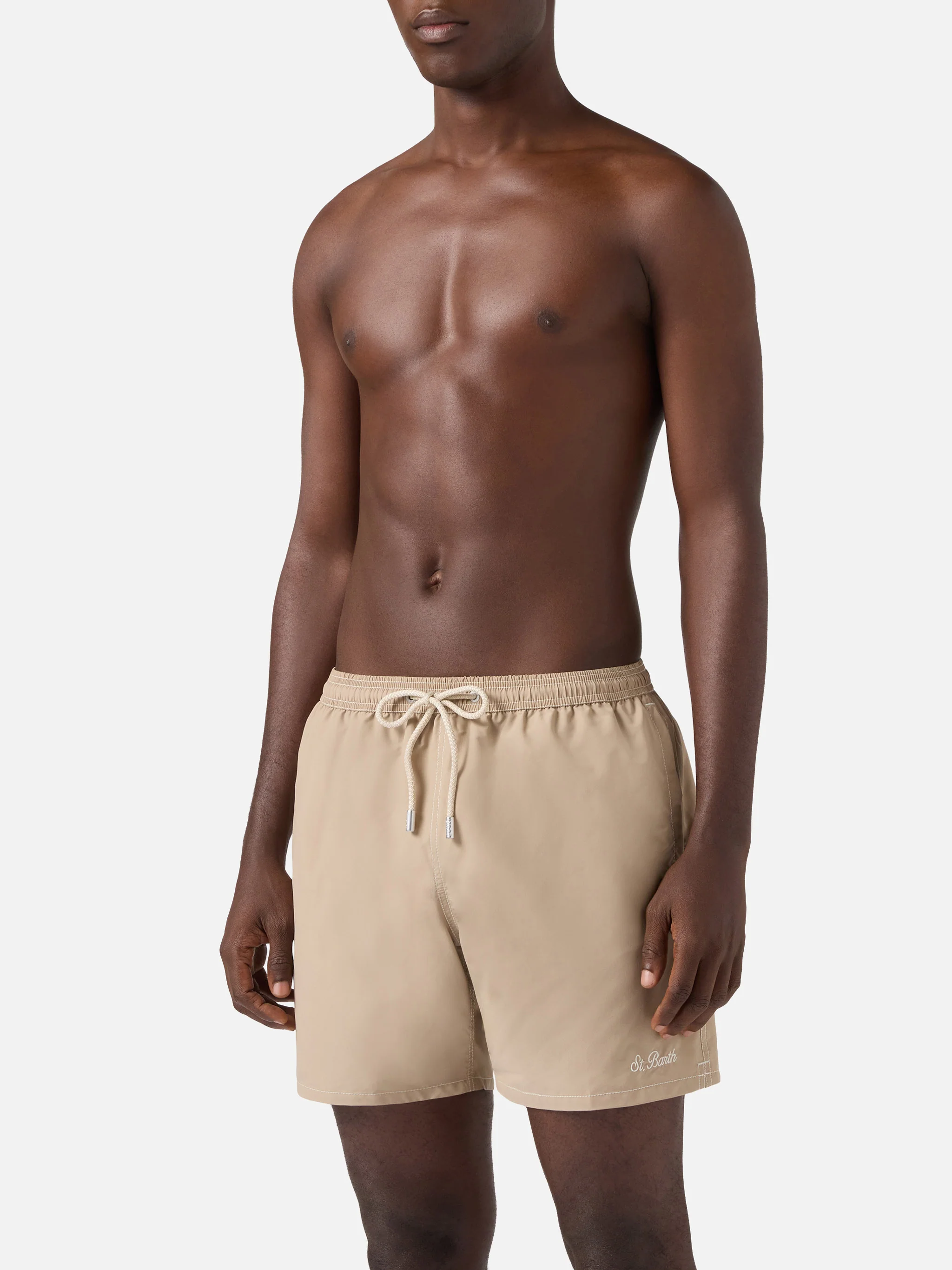 Patmos classic swim shorts in beige - Image 3