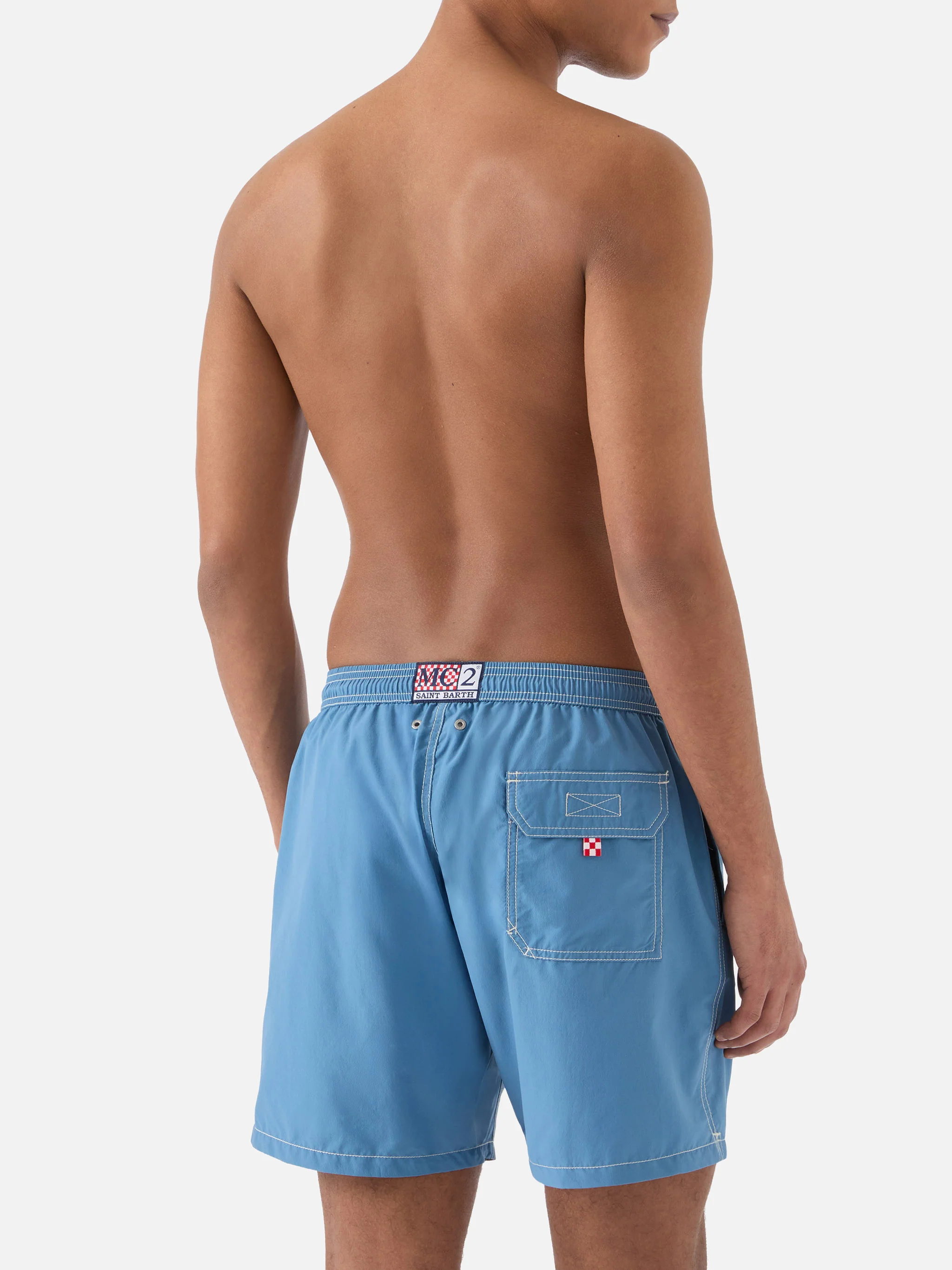 Patmos classic swim shorts in dusty blue - Image 5