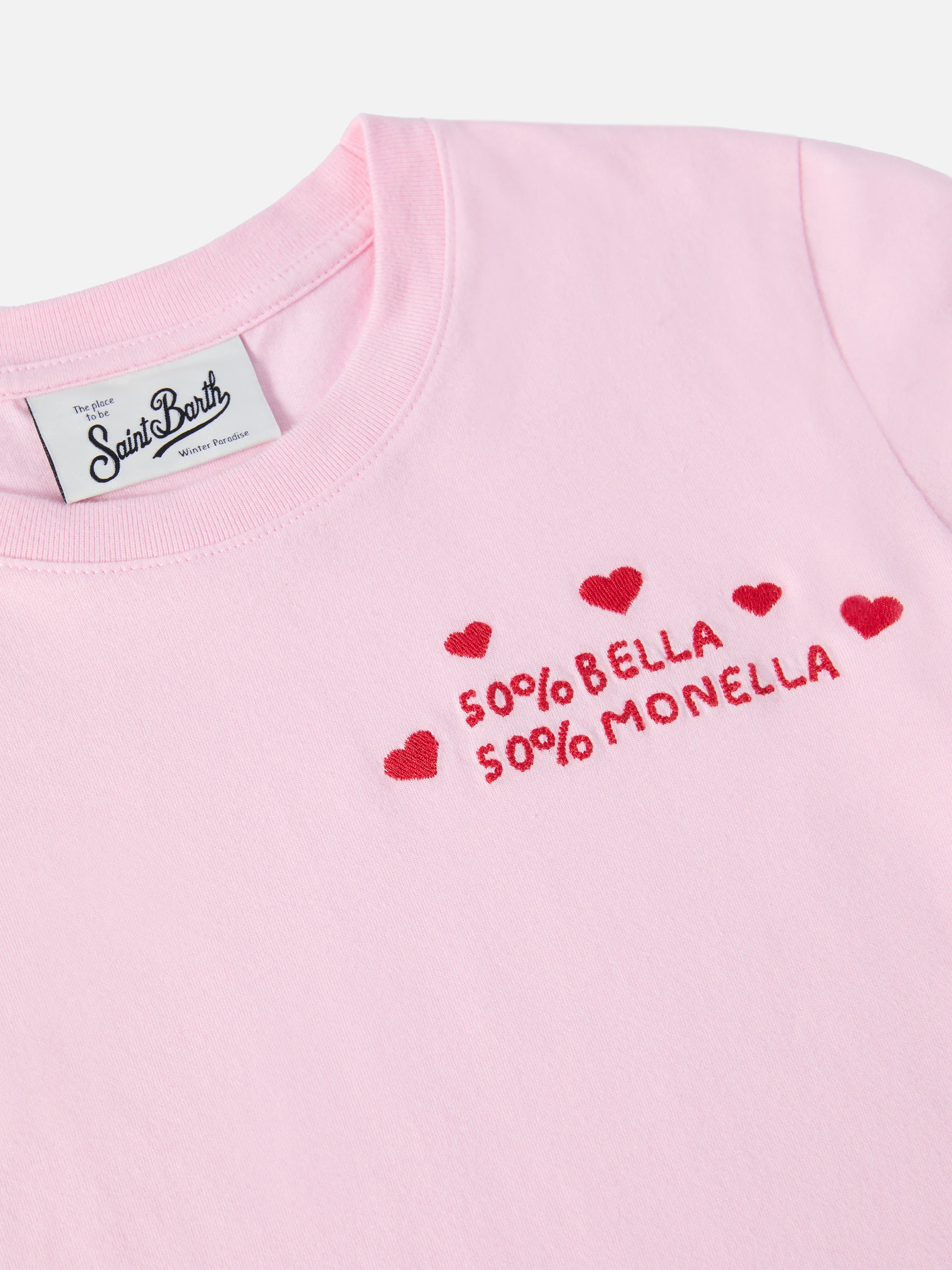 Penny pink t-shirt  Bella e Monella embroidery - Image 2