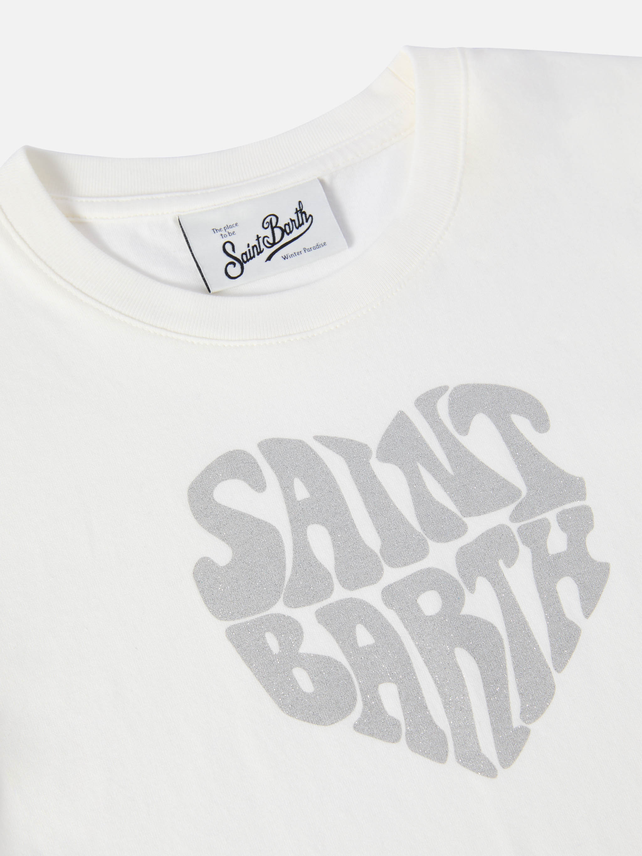 Penny white t-shirt  Saint Barth glitter print - Image 2