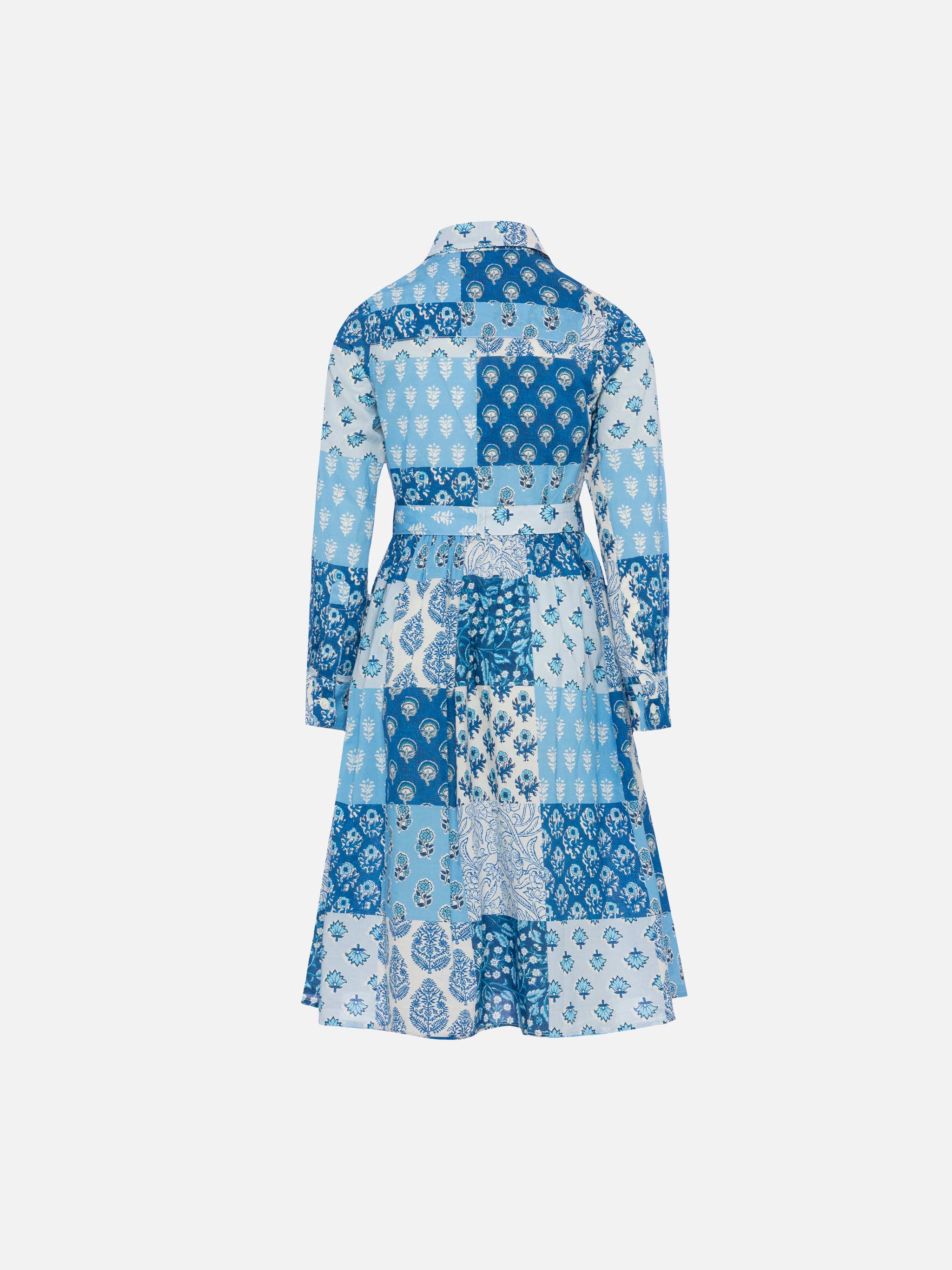 Philipa Jr long shirt dress with flower patch print - Image 2