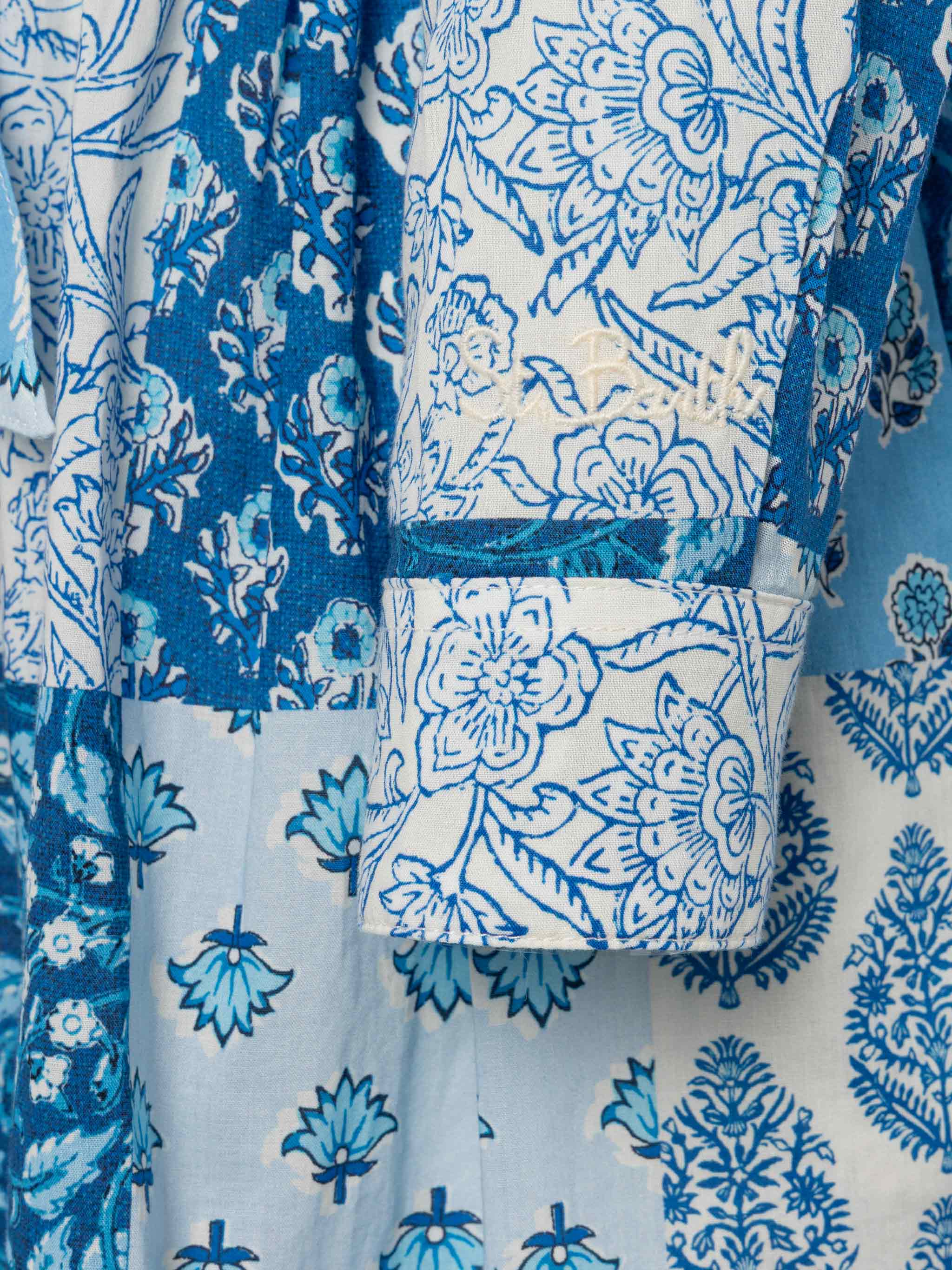 Philipa Jr long shirt dress with flower patch print - Image 4