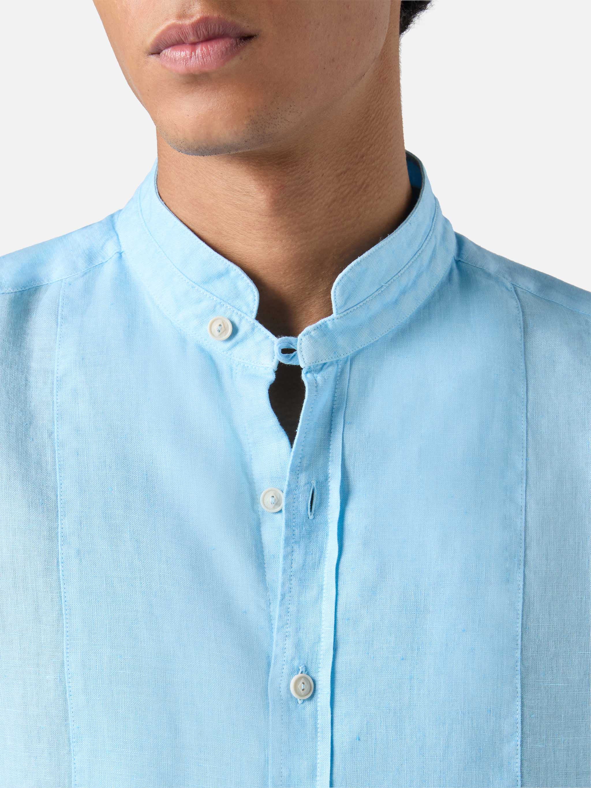Pierre shirt in light blue linen - Image 2