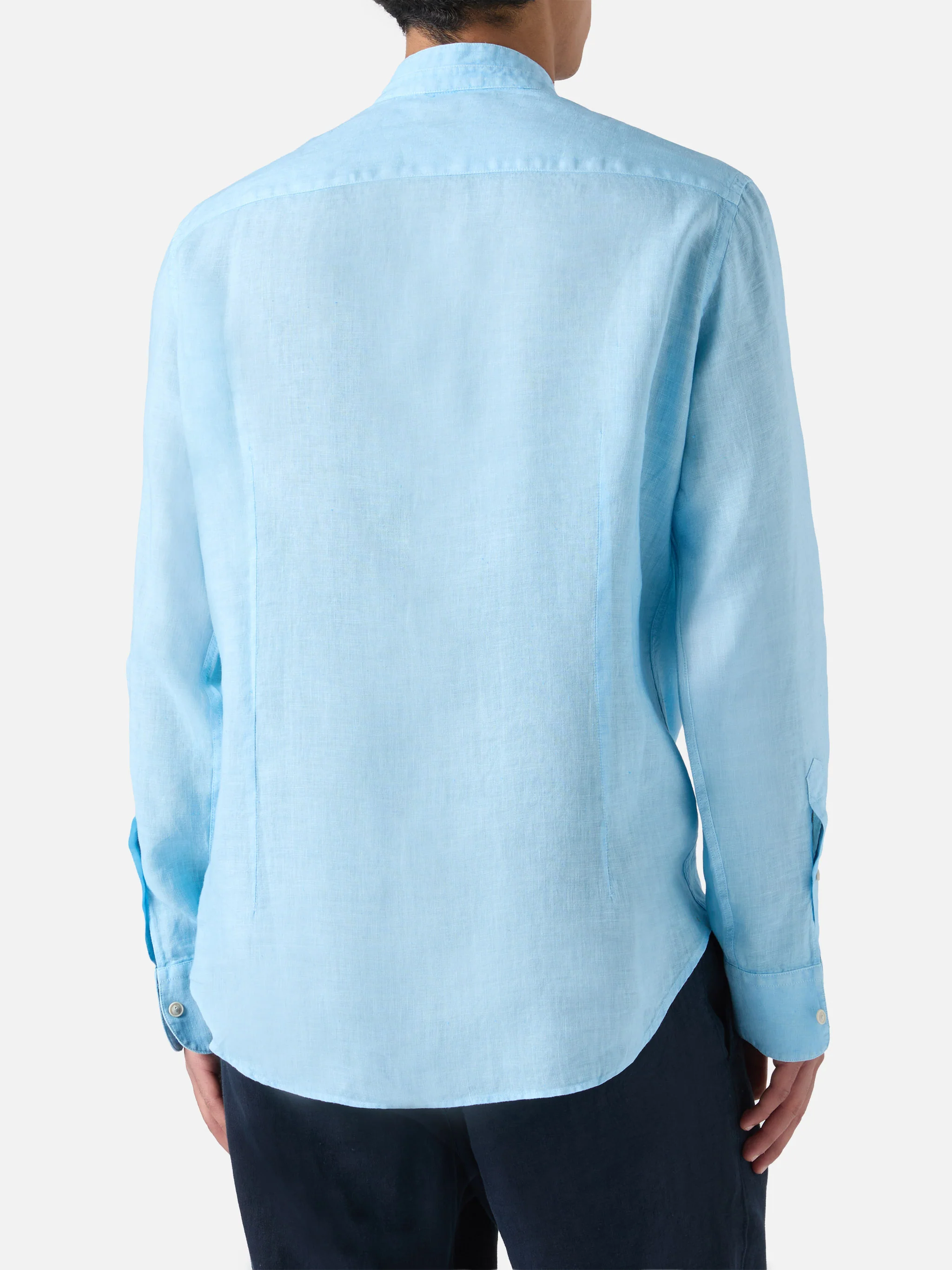 Pierre shirt in light blue linen - Image 3