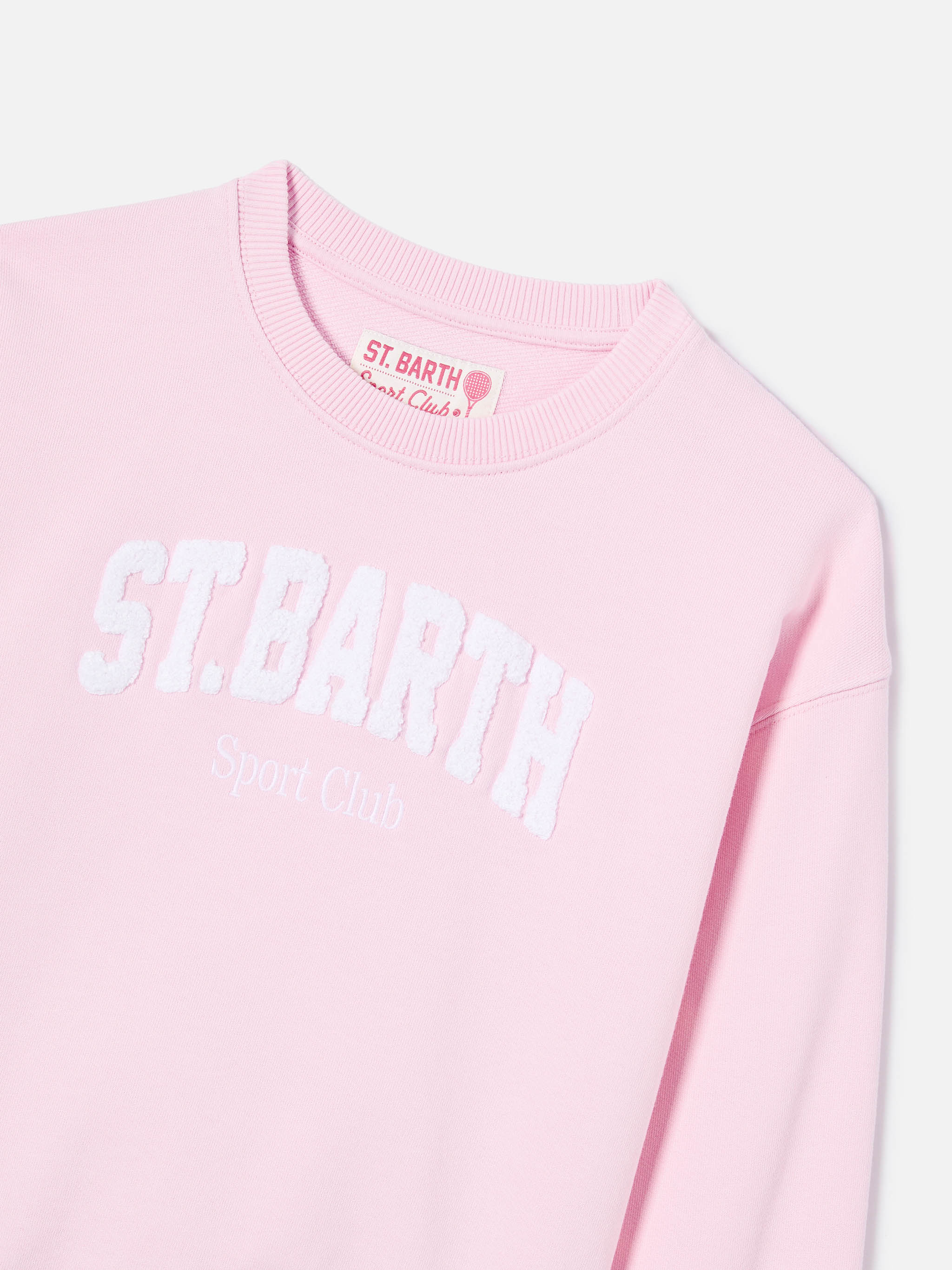 Briony Crewneck Sweatshirt in pink with terry-effect logo - Image 3