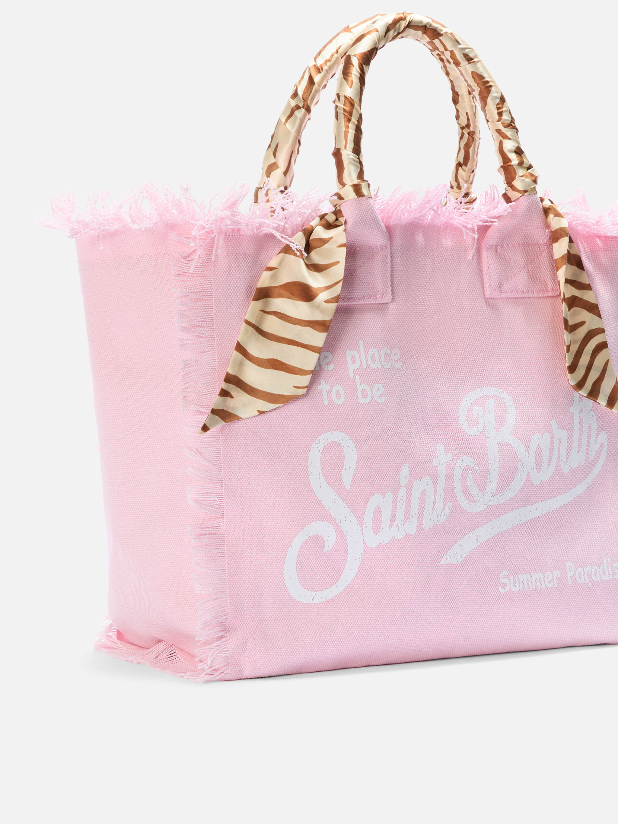Pink Canvas Vanity regular bag with removable twill - Image 3