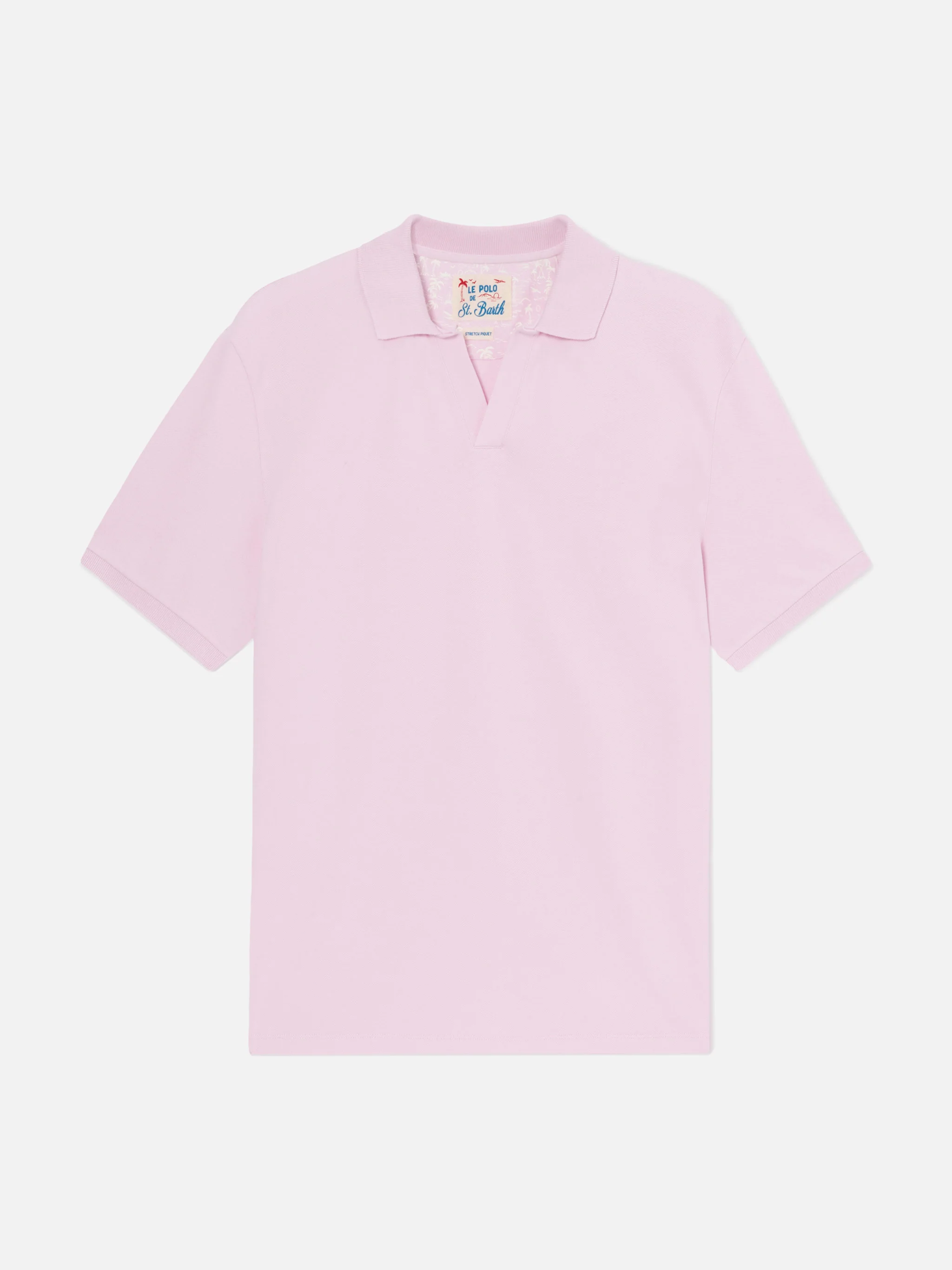 Charles polo in pink cotton piquet - Image 5
