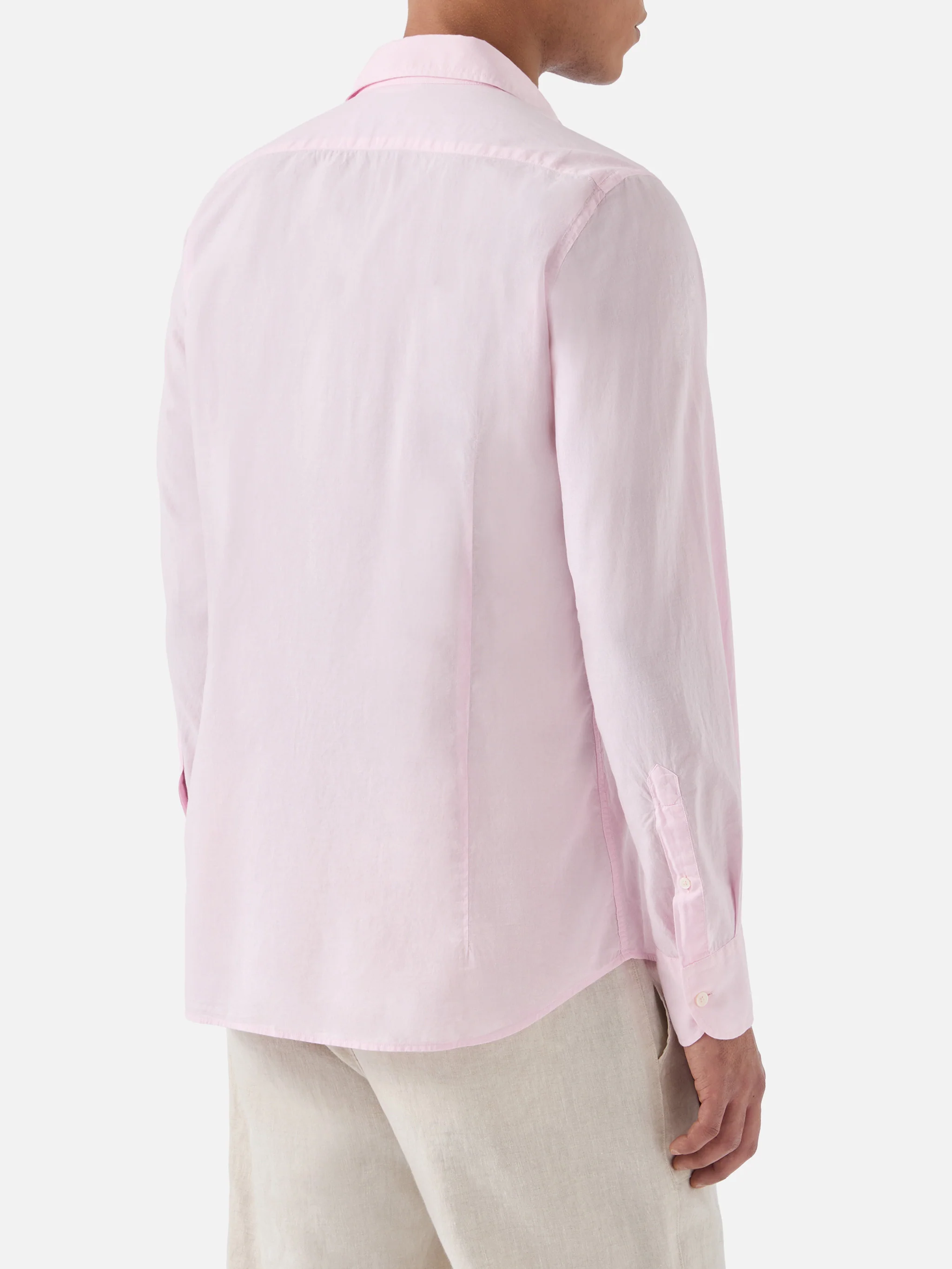 Pink Chemise Ice shirt in pure cotton voile - Image 3