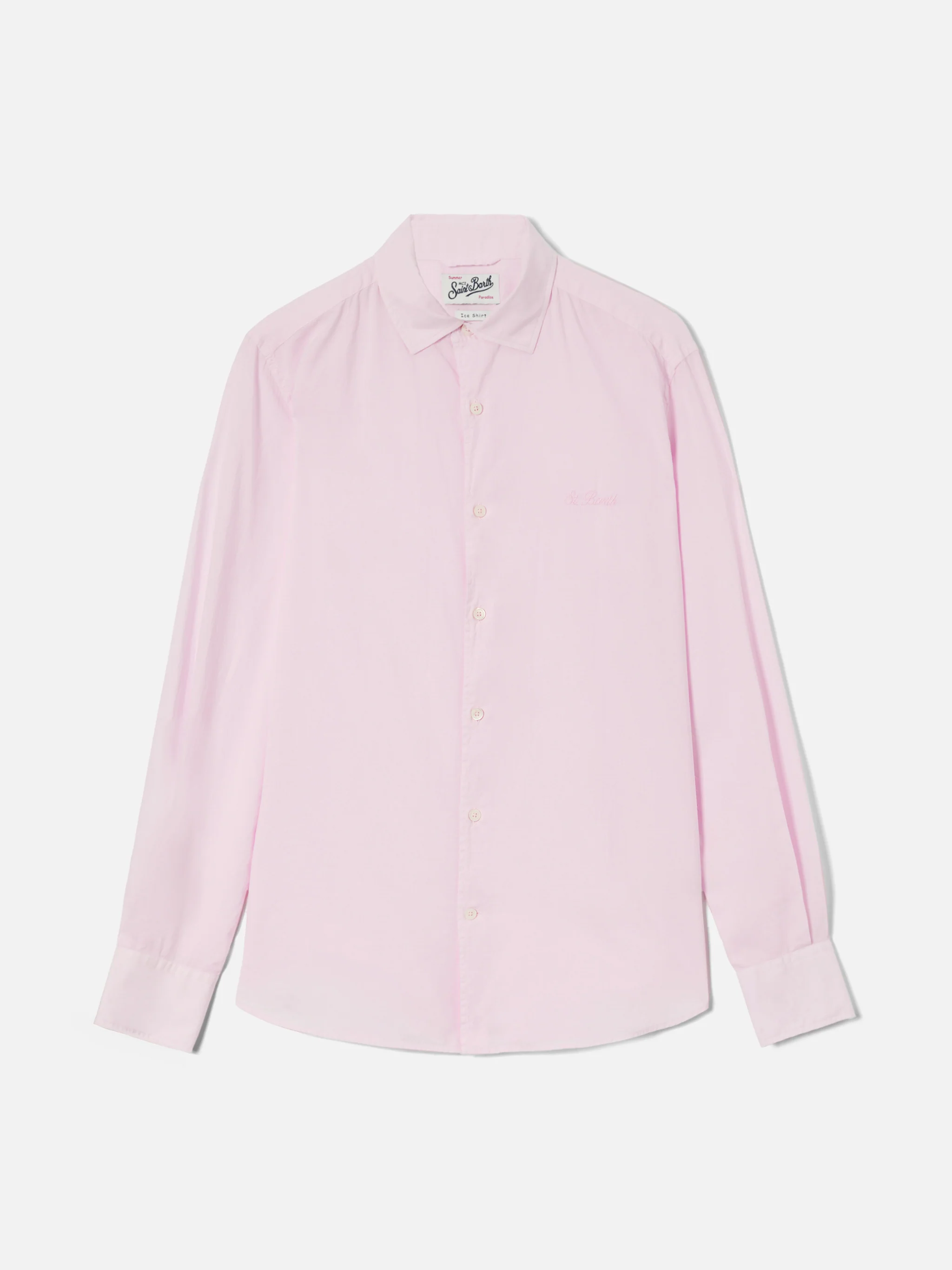 Pink Chemise Ice shirt in pure cotton voile - Image 5